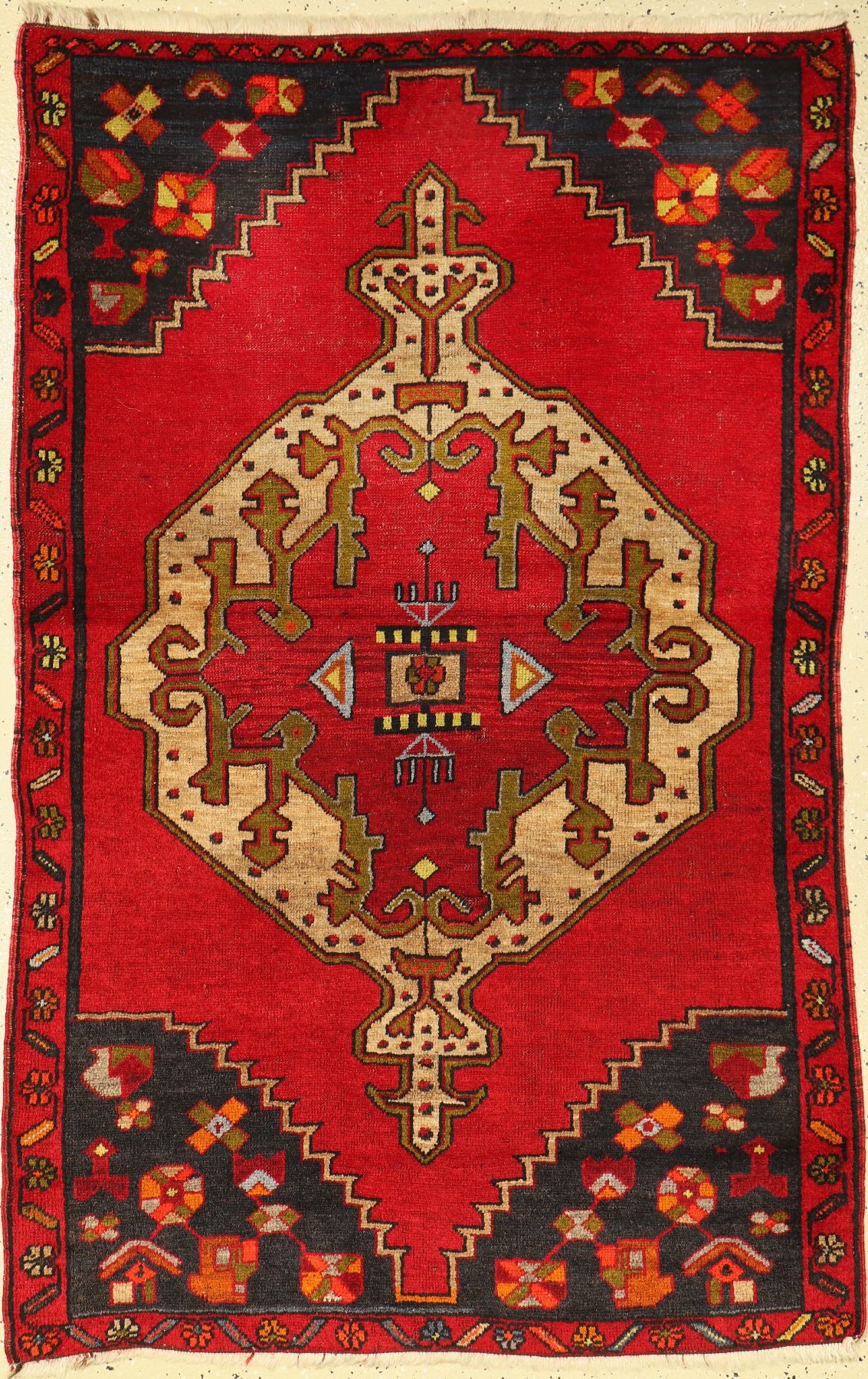 Yürük antik, Türkei, um 1920, Wolle auf Wolle, ca. 160 x 106 cm, EHZ: 3-4