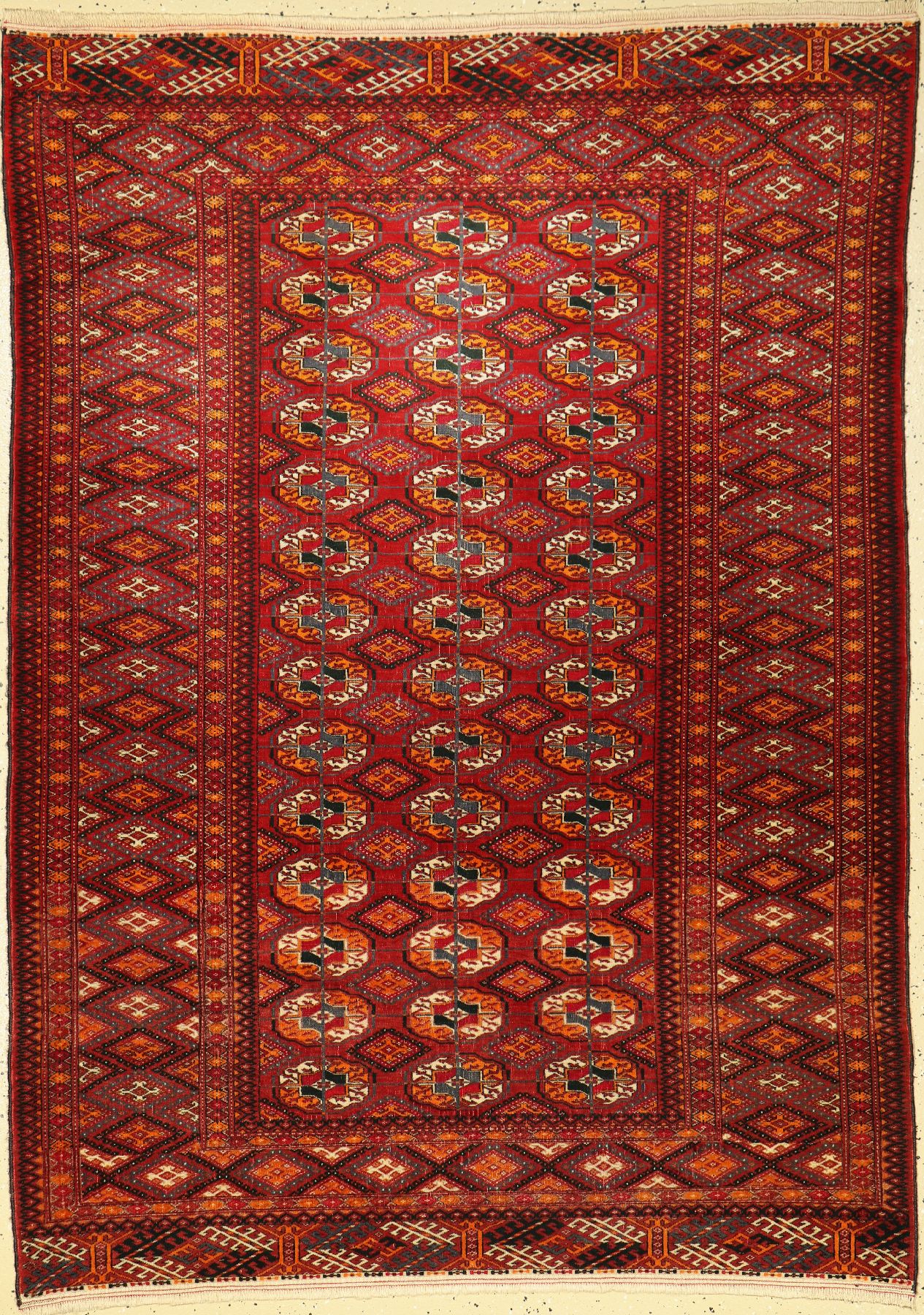 Buchara fein, Rußland, ca. 50 Jahre, Wolle auf Wolle, ca. 185 x 135 cm, EHZ: 3