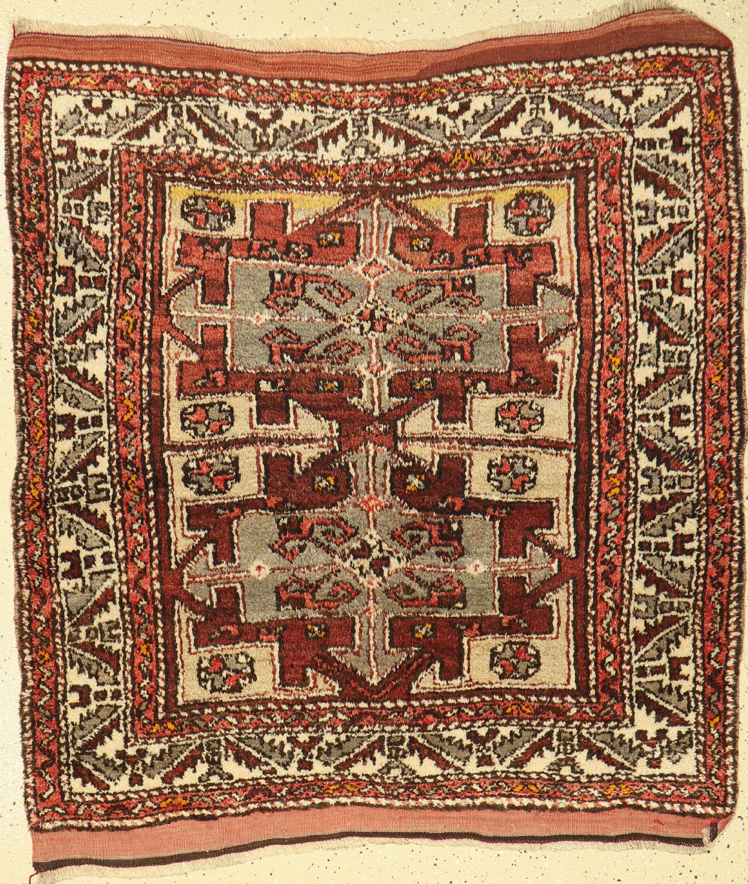 Kozak Yatak alt, Türkei, ca. 1930 Jahre, Wolle auf Wolle, ca. 135 x 122 cm, EHZ: 2