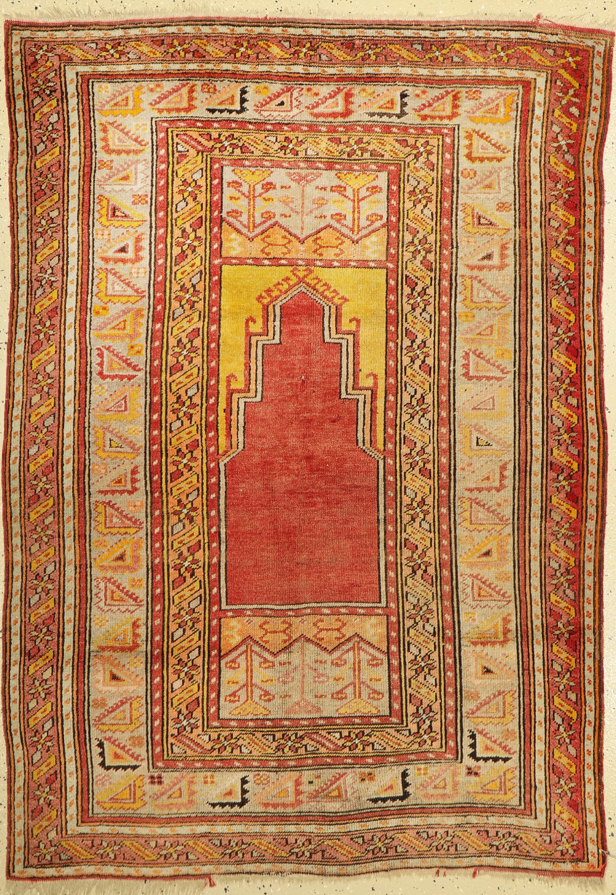 Ladik alt, Türkei, um 1930, Wolle auf Wolle, ca. 160 x 114 cm, EHZ: 4, (mehrere kleine Löcher)