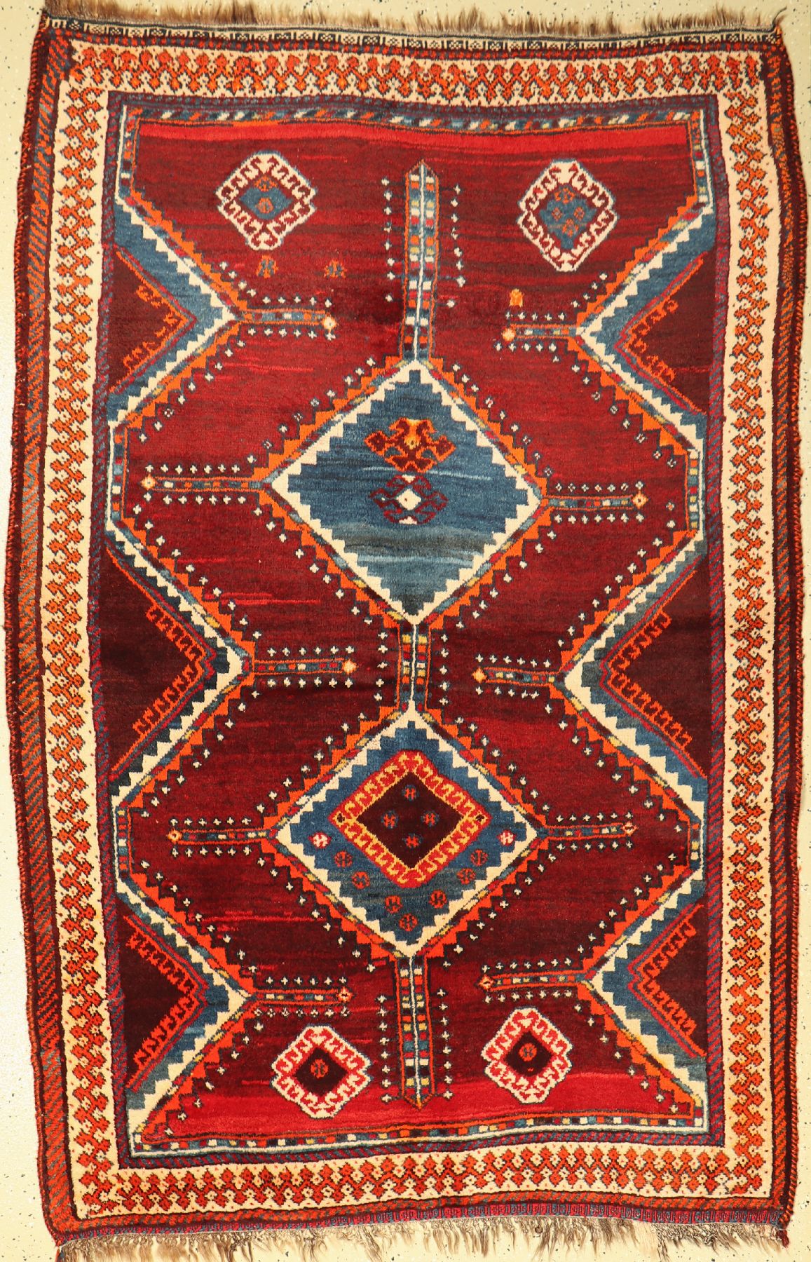 Ghaschgai alt, Persien, um 1940, Wolle auf Wolle, ca. 196 x 131 cm, EHZ: 2-3