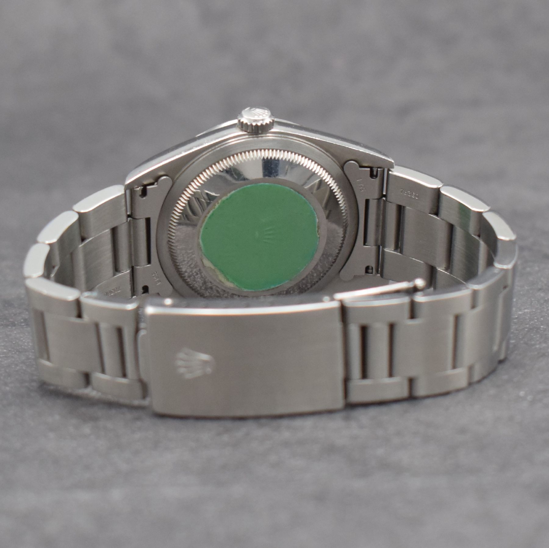 Detail e: ROLEX Datejust Ref. 16200 Oyster Perpetual Herrenarmbanduhr in Edelstahl, Schweiz verk. lt. beil. original Zert. 11/1999, verschr. Oystergeh. inkl. ...