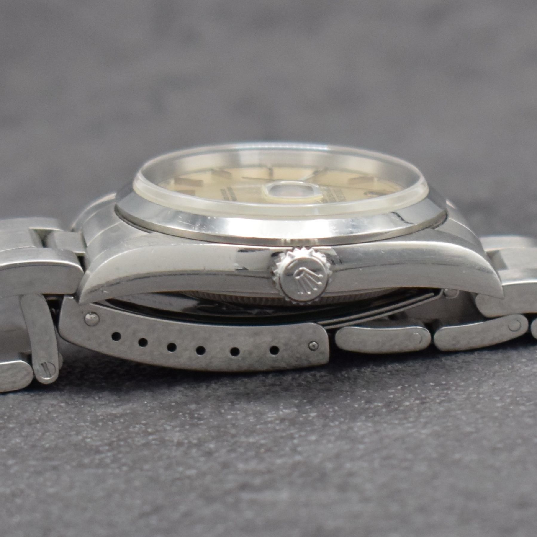 Detail g: ROLEX Datejust Ref. 16200 Oyster Perpetual Herrenarmbanduhr in Edelstahl, Schweiz verk. lt. beil. original Zert. 11/1999, verschr. Oystergeh. inkl. ...