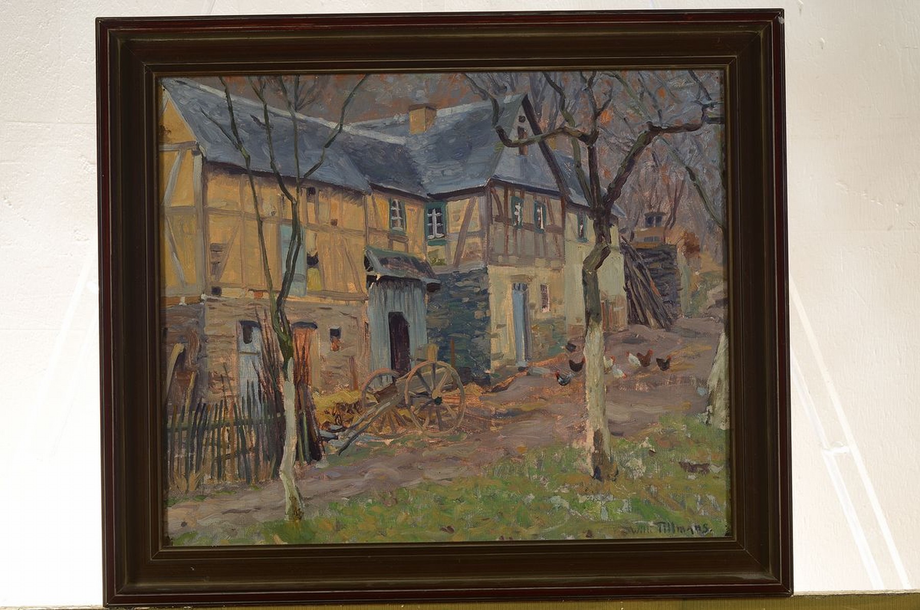 Detail k: Willi Tillmanns, 1888 Düsseldorf-1985 Hagen,Altes Fachwerkhaus in der Eifel, Öl/Lwd, rechts unten signiert, ca. 38x48cm, R. ca. 45x53cm