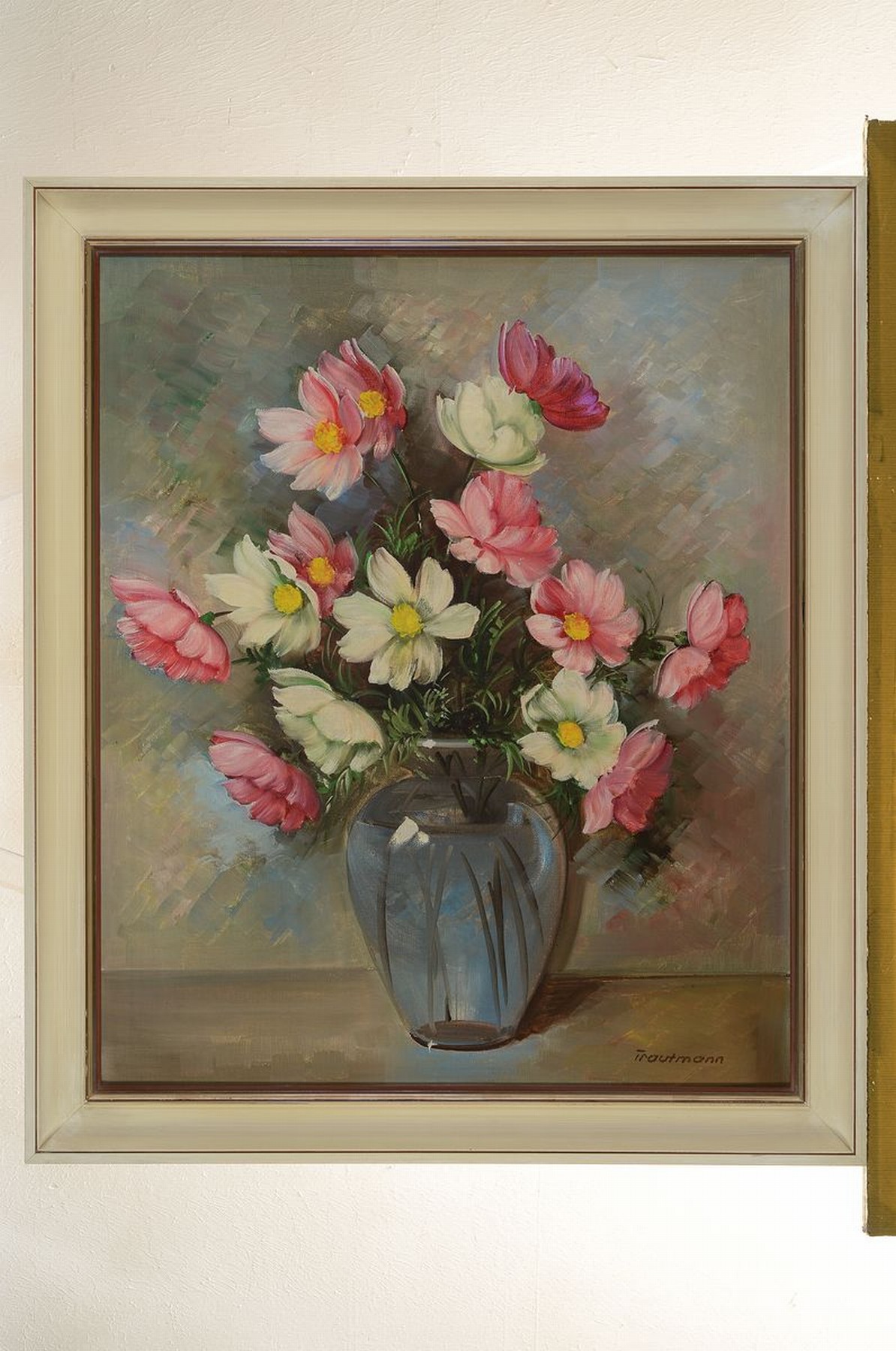 Detail k: Emilie von Trautmann, 1846-1906 Wien, Blumenstillleben, Öl/Lwd, rechts unten signiert, ca. 60x50cm, R. ca. 68x58cm