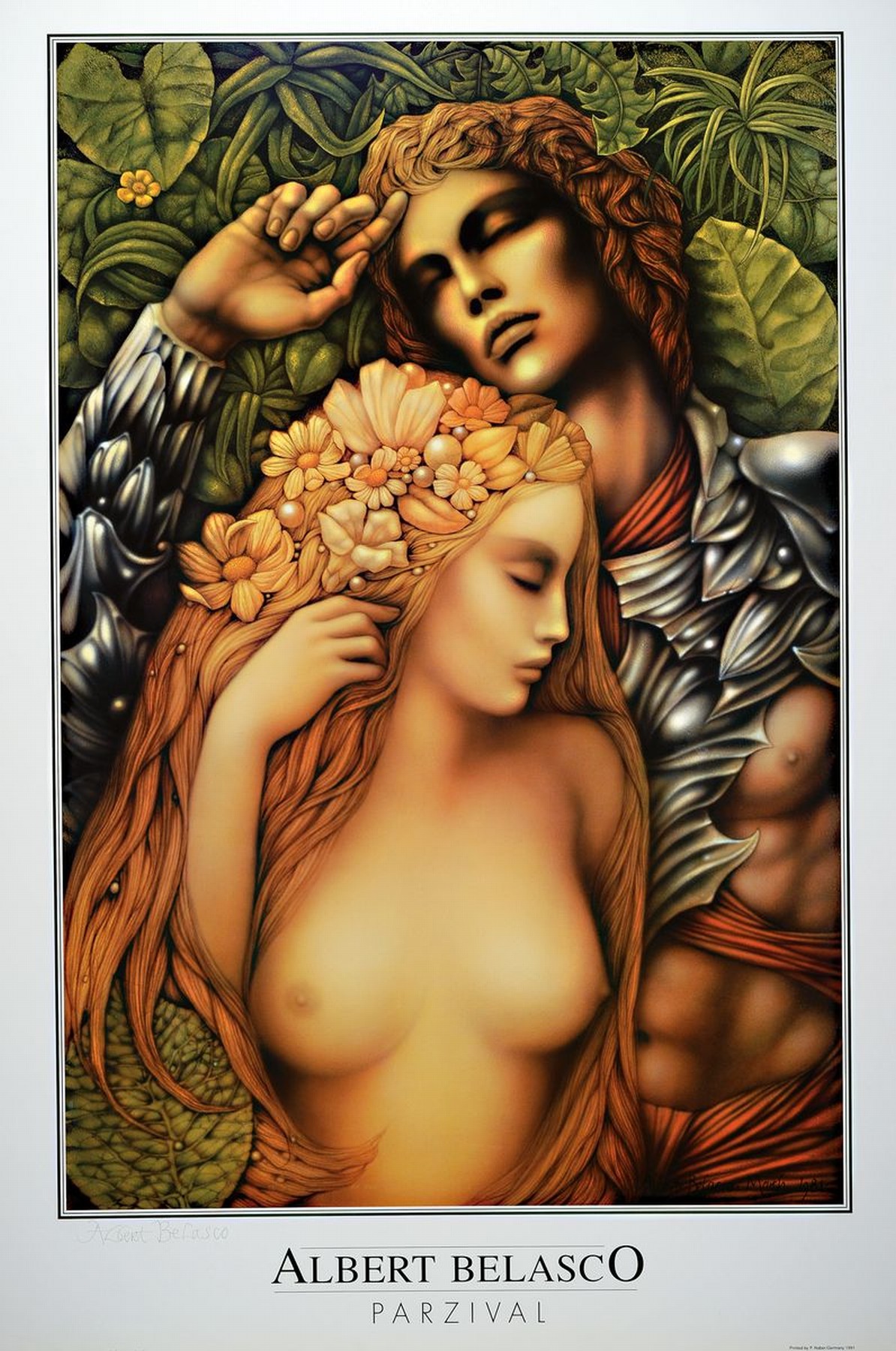 Detail h: Albert Belasco, geb. 1938, viele Jahre in Baden Baden ansässig, vier Offsets, Diana, Parzival, Demeter und Psyche, alle handsigniert, Hrsg. RA ...