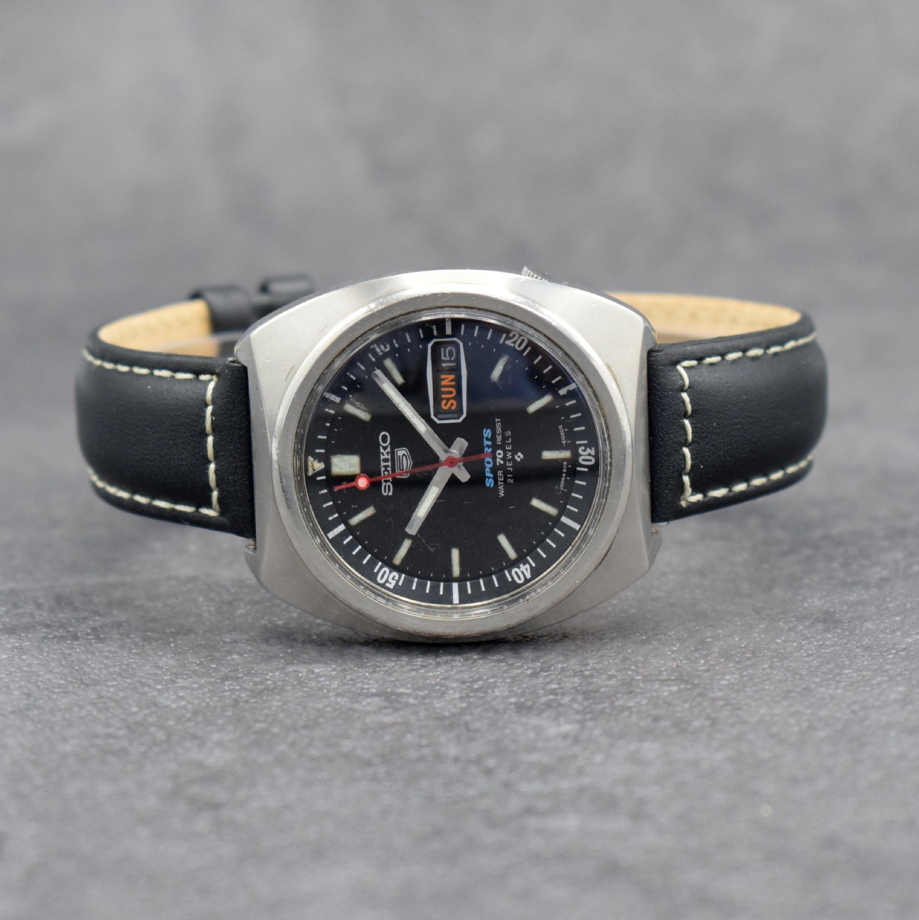 Detail h: Konvolut: 3 Seiko Armbanduhren in Stahl, Japan 1970er Jahre, alle Automatik, alle Böden verschr., 1 x Serie 5 Sports mit orig. Gliederband, ...
