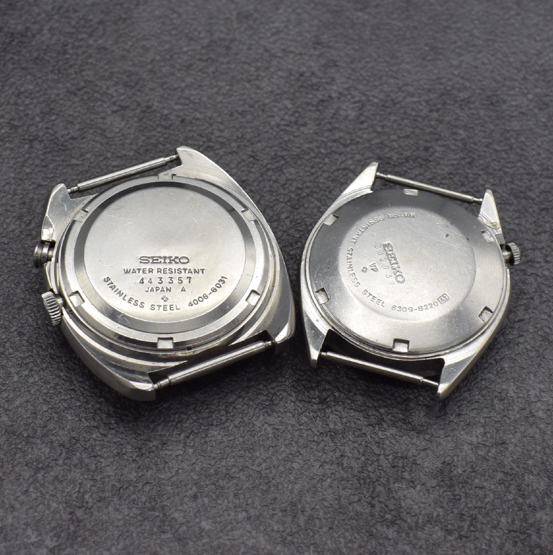 Detail f: Konvolut: 4 Seiko Armbanduhren in Stahl, Japan 1970/80er Jahre, alle Automatik, 3 x Böden verschr., 1 x Stülpgeh., 1 x mit Wecker Modell BELL-MATIC ...