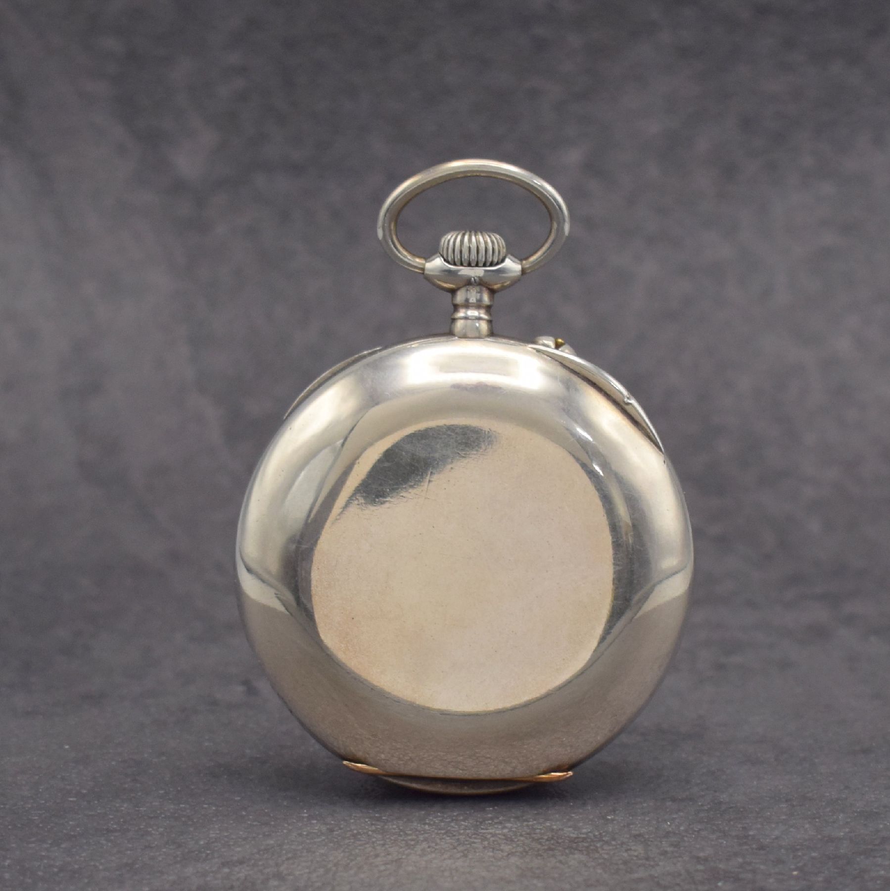 Detail a: GLASHÜTTER PRÄZISIONS-UHREN-FABRIK Akt.-Ges. Glashütte I/S offene Taschenuhr in Silber, Deutschland um 1900, glattes Geh. l. dell., 3-teil. ...