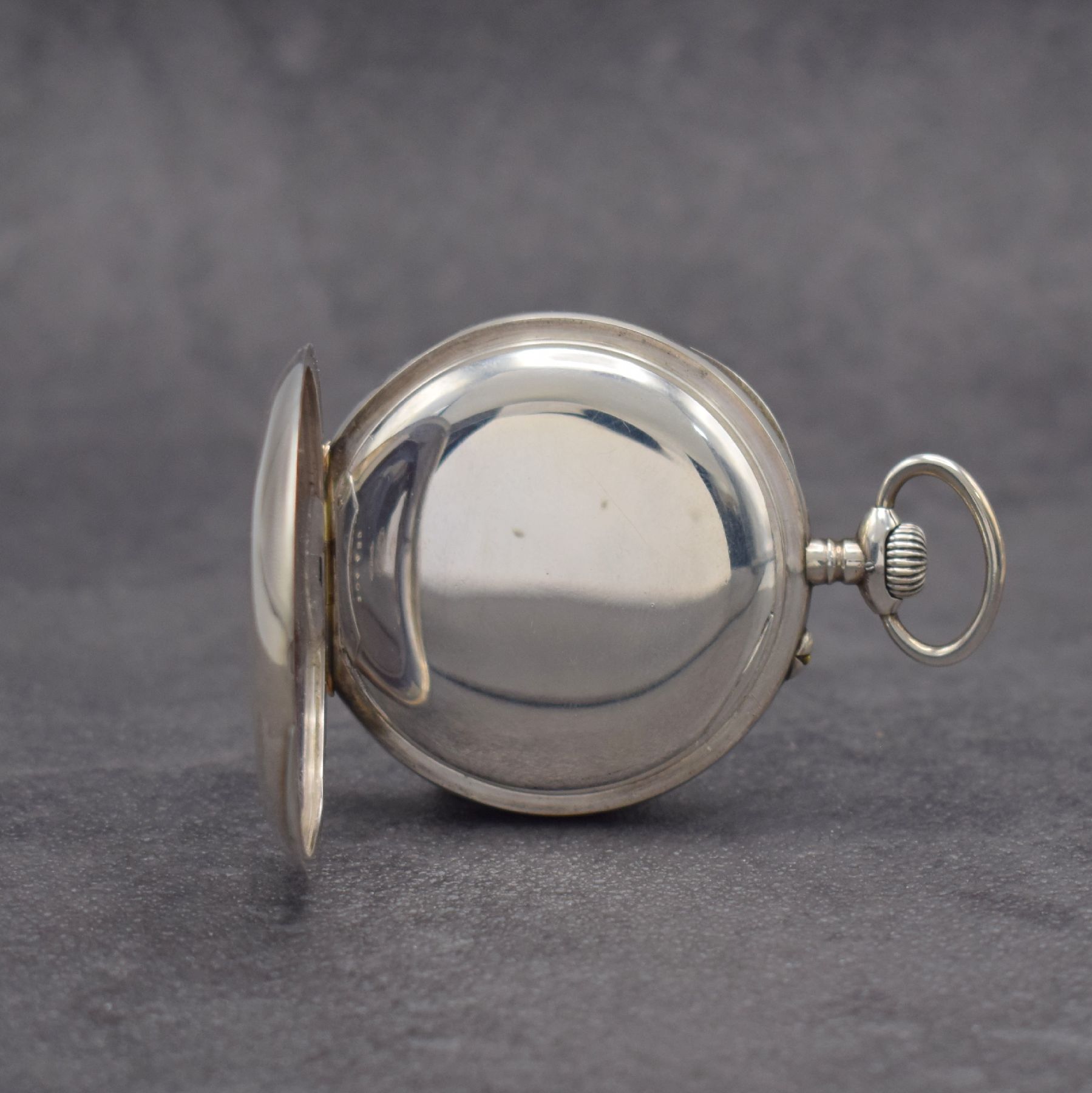 Detail c: GLASHÜTTER PRÄZISIONS-UHREN-FABRIK Akt.-Ges. Glashütte I/S offene Taschenuhr in Silber, Deutschland um 1900, glattes Geh. l. dell., 3-teil. ...