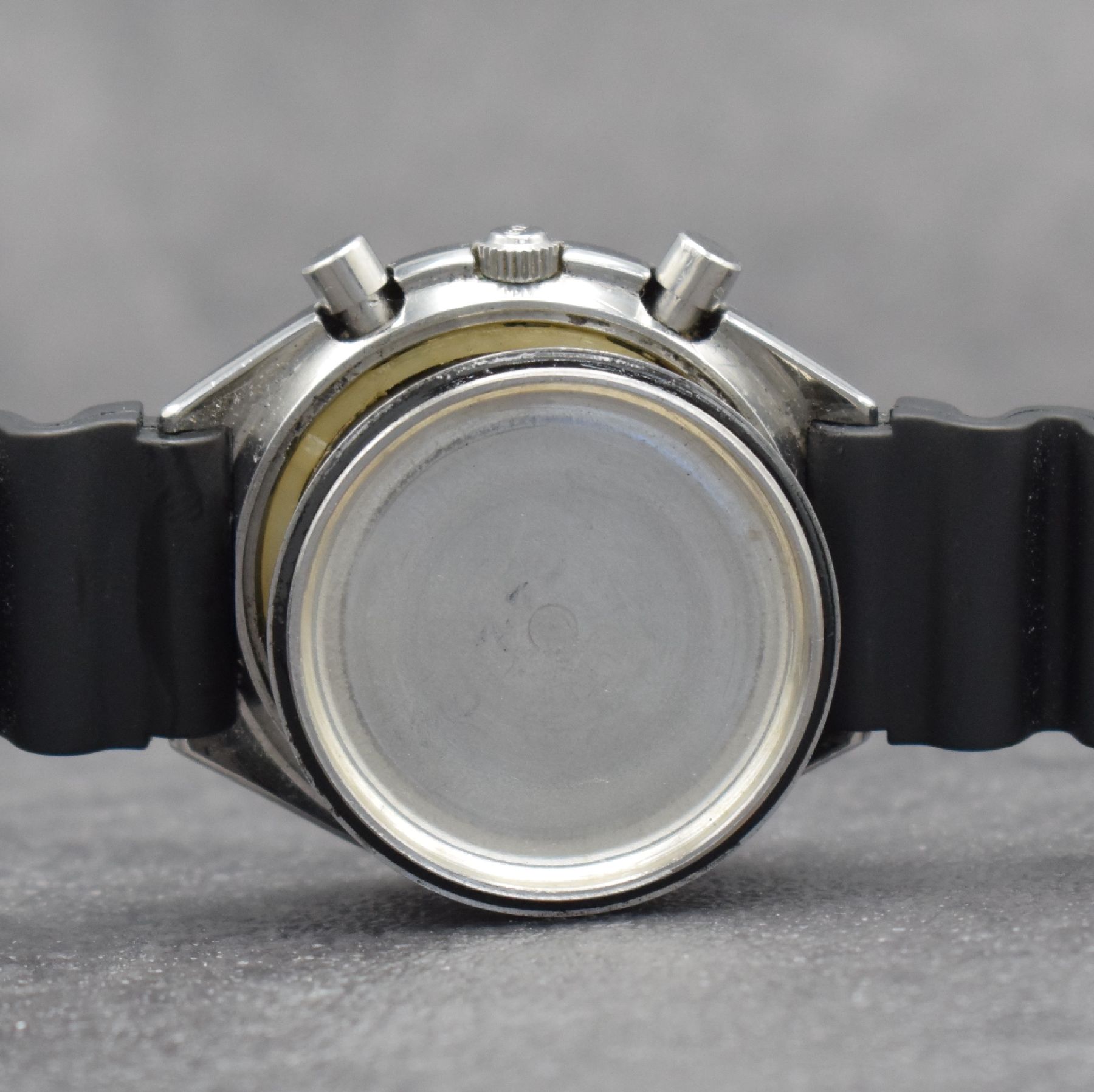 Detail i: CITIZEN Flyback-Armbandchronograph, Automatik, Japan um 1975, Ref. 4-901207 TA, Edelstahlgeh. inkl. Kautschukband, Boden verschr., ...