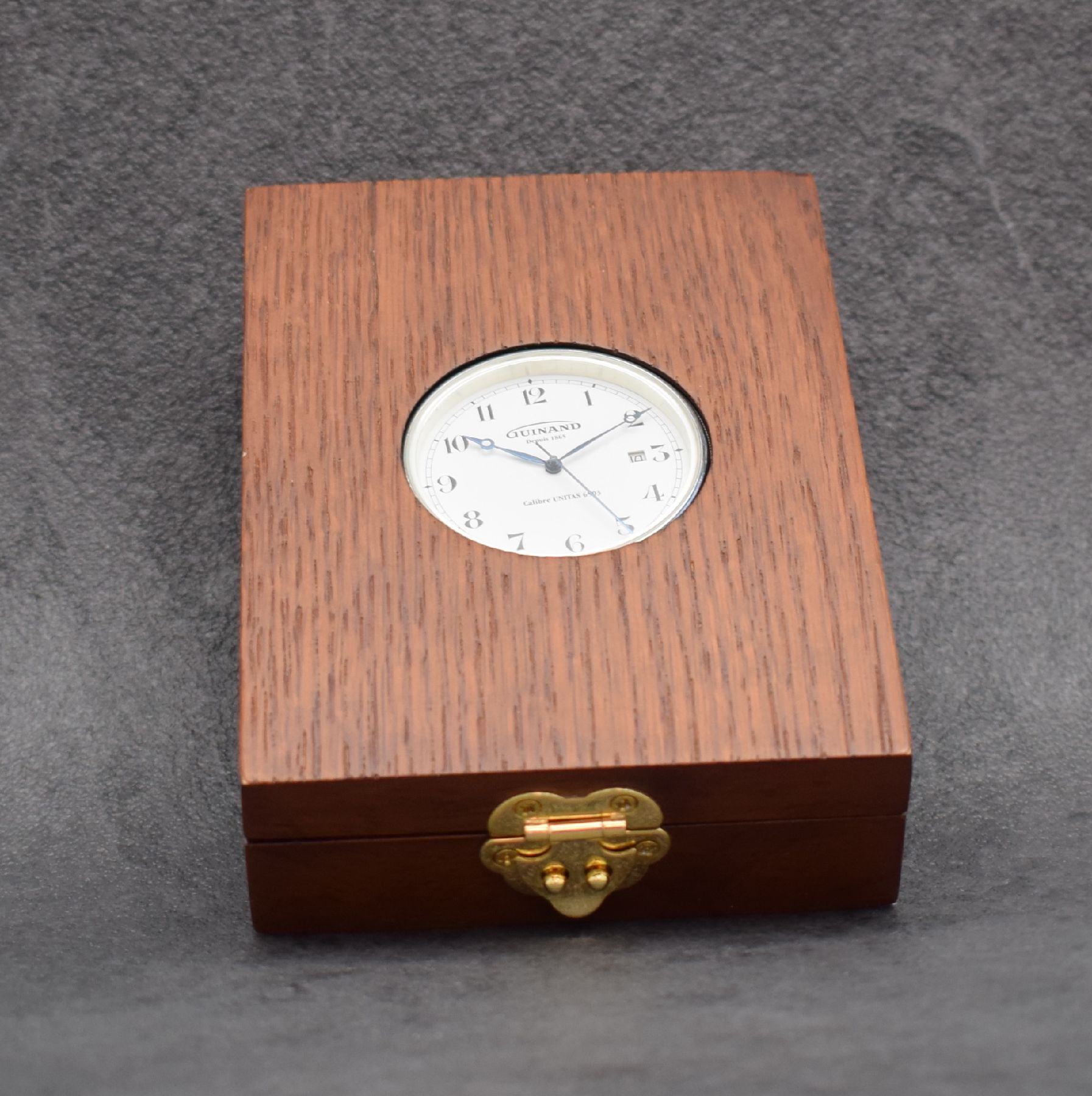 Detail j: GUINAND offene Sterlingsilber Taschenuhr, Schweiz um 2014, 3-teil. Geh., beids. vergl., Boden verschr., emailfarb. Zifferbl. m. arab. Std., gebl. ...