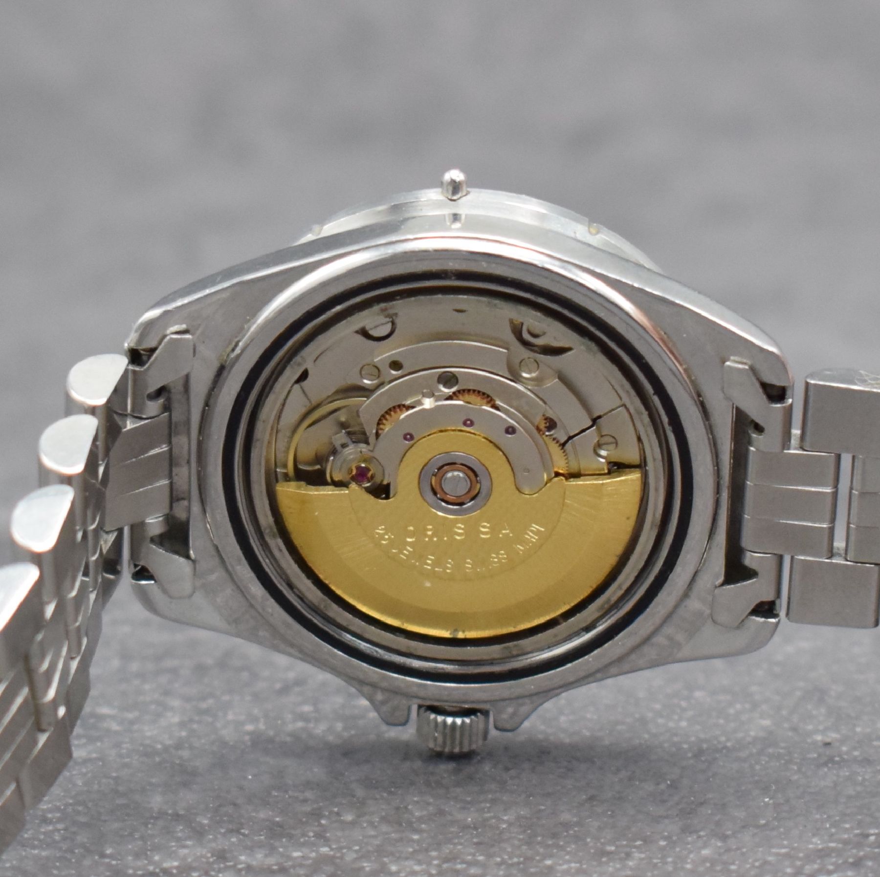 Detail f: 2 ORIS Armbanduhren mit Datum, Schweiz um 1990, 1) Automatik in Edelstahl, verschr. Geh., Gliederband m. Faltschl., drehb. Lünette, schwarzes ...