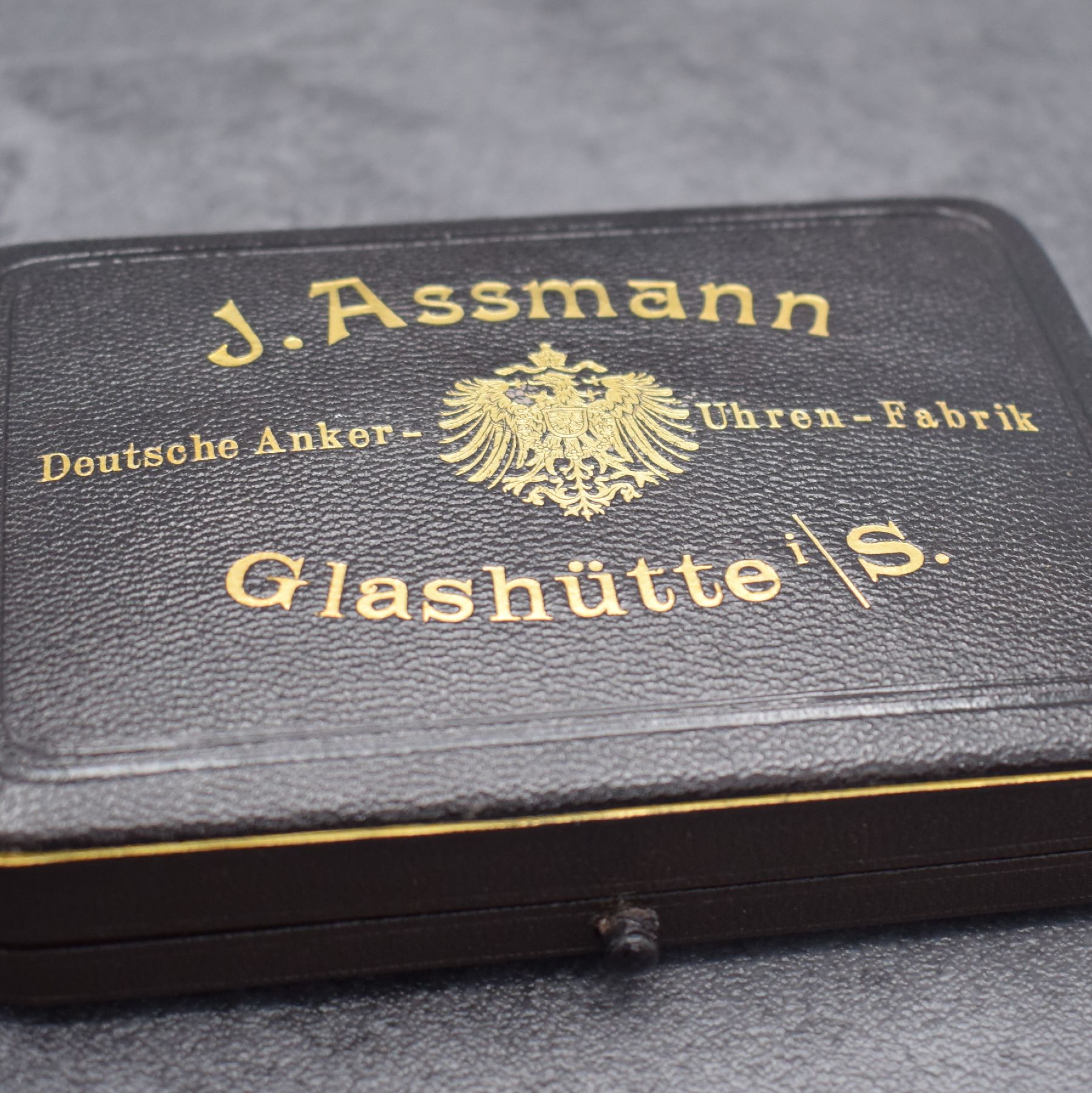 Detail k: J. ASSMANN Glashütte offene Herrentaschenuhr Nr. 20414 in 900er Silber mit original Zertifikat, Etui & Überkarton, Deutschland um 1918, Geh. ber., ...