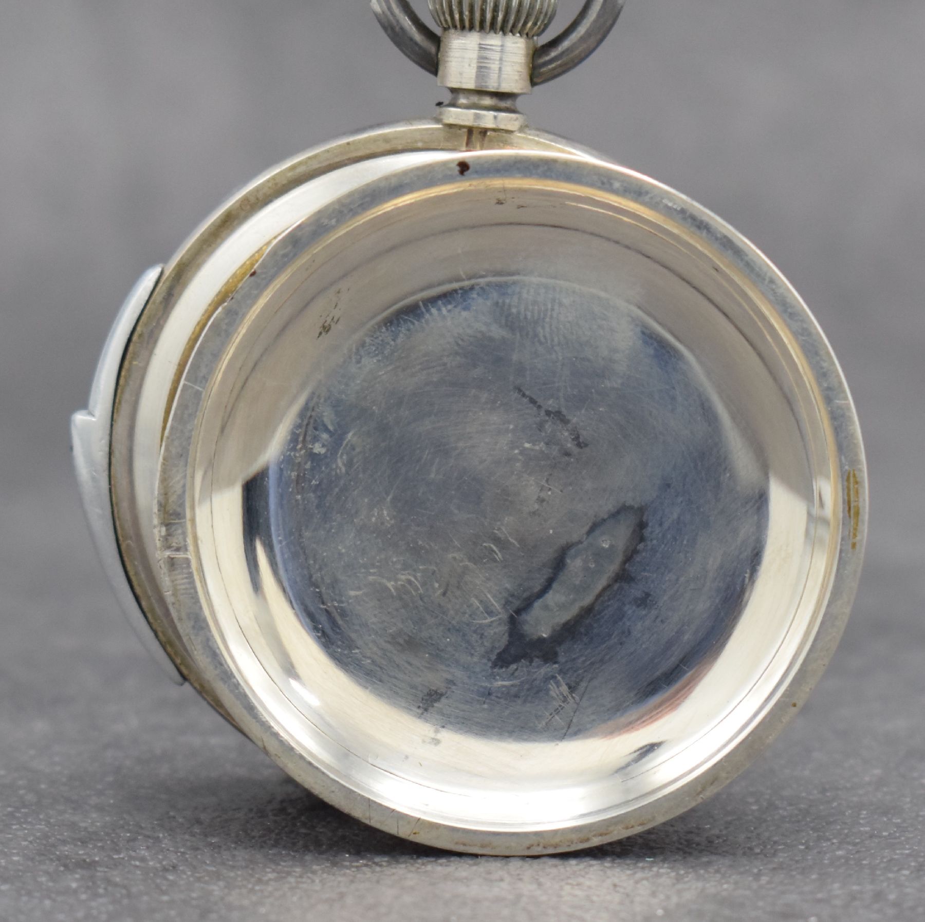 Detail f: Savonette-Werk mit Minutenrepetition & Chronograph in späterem Gehäuse, Schweiz um 1880, offenes Silbergeh., Rep.-Schieber b. 6, Chrono-Drücker b. ...