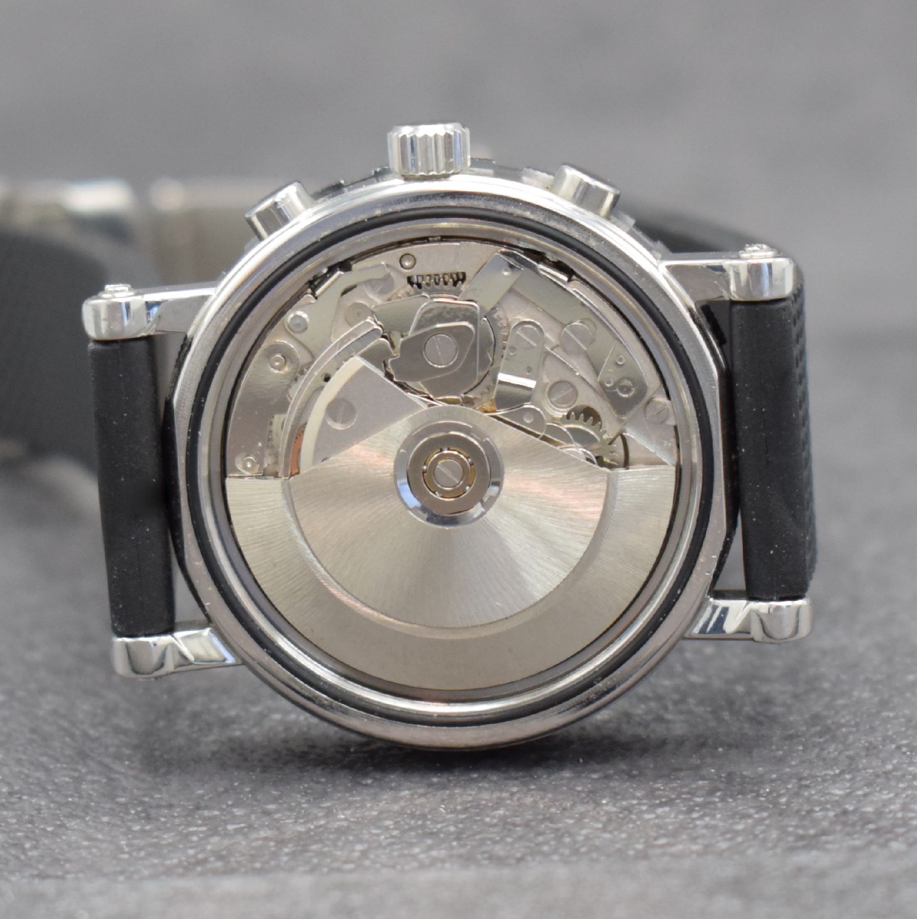 Detail f: CHRONOSPORT Armbandchronograph, Automatik, Schweiz um 2010, Ref. 78350, Edelstahlgeh. inkl. neutr. Kautschukband m. Faltschl., Boden & Krone ...