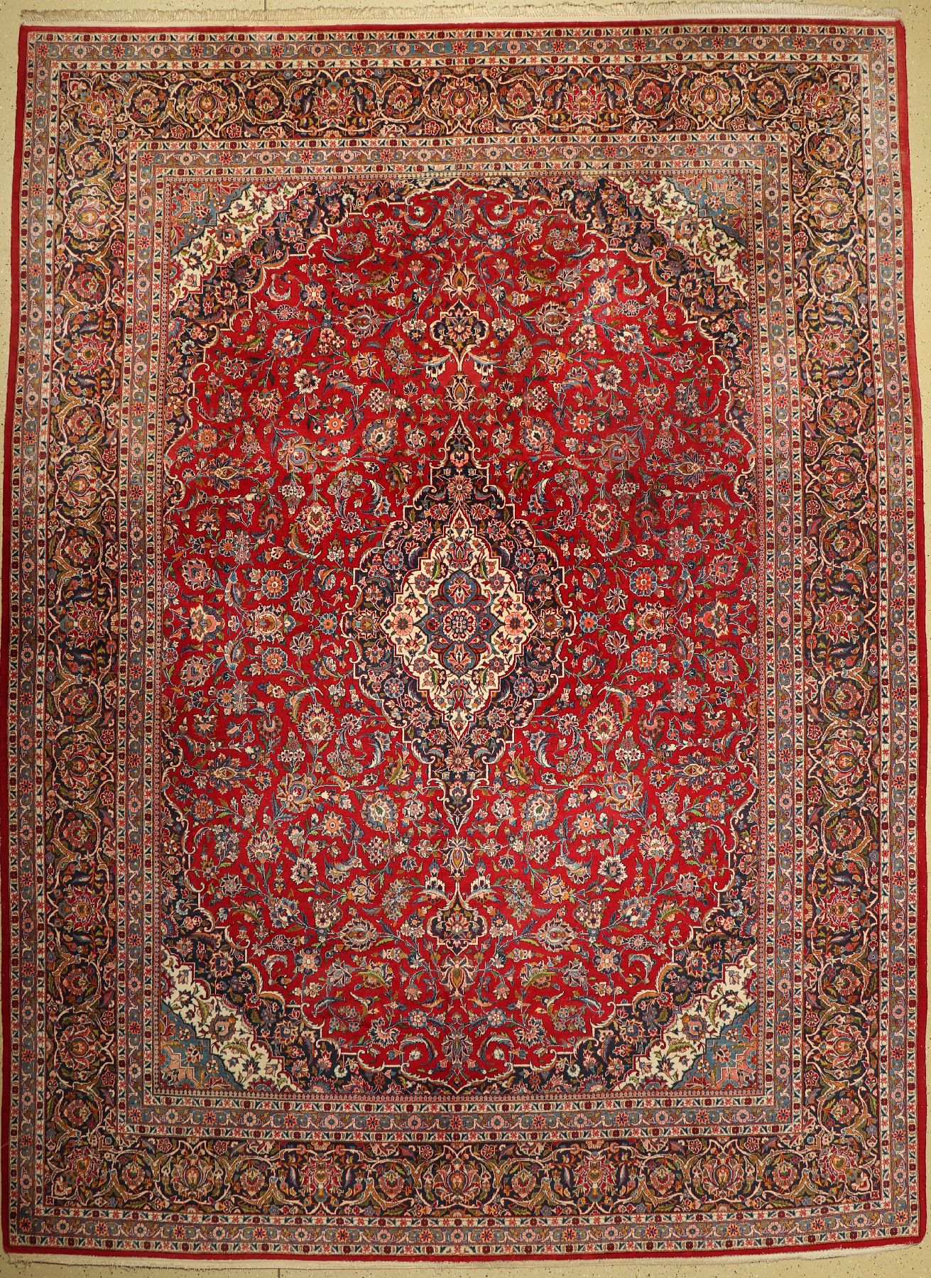 Keschan alt, Persien, um 1950, Wolle auf Baumwolle, ca. 430 x 313 cm, EHZ: 3, (verblaßt)