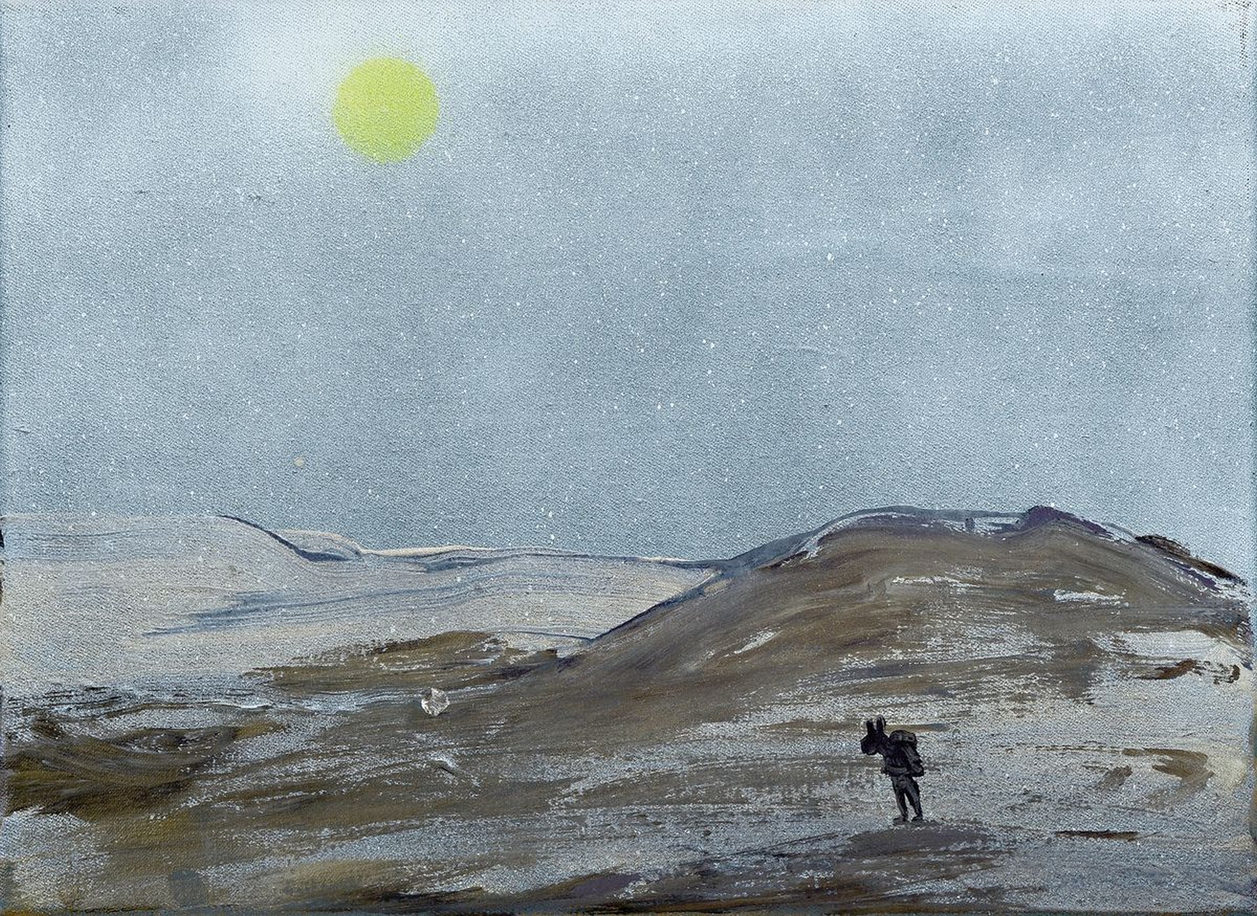 Julia Oschatz, geb. 1970, ist eine deutsche zeitgenössische Künstlerin, Acryl/Lwd, verso dat. 2006, ca. 22x30 cm