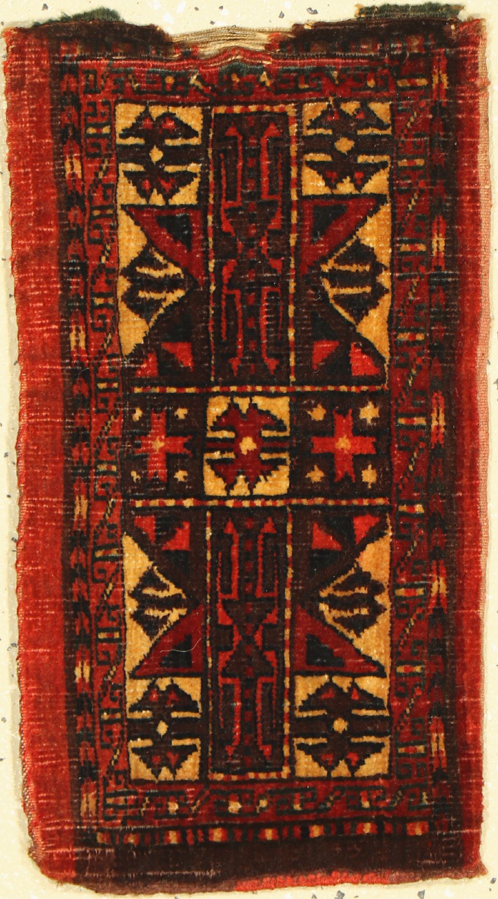 Turkmenische Tasche antik, 19.Jhd, Wolle auf Wolle, ca. 40 x 22 cm, EHZ: 3-4