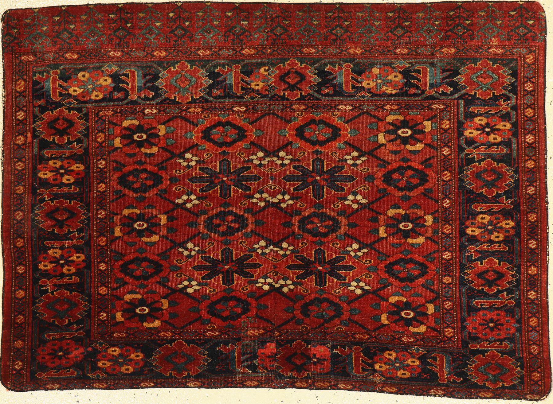 Beschir Djowal fragment, Turkmenistan, 19.Jhd, Wolle auf Wolle, ca. 131 x 95 cm, EHZ:4