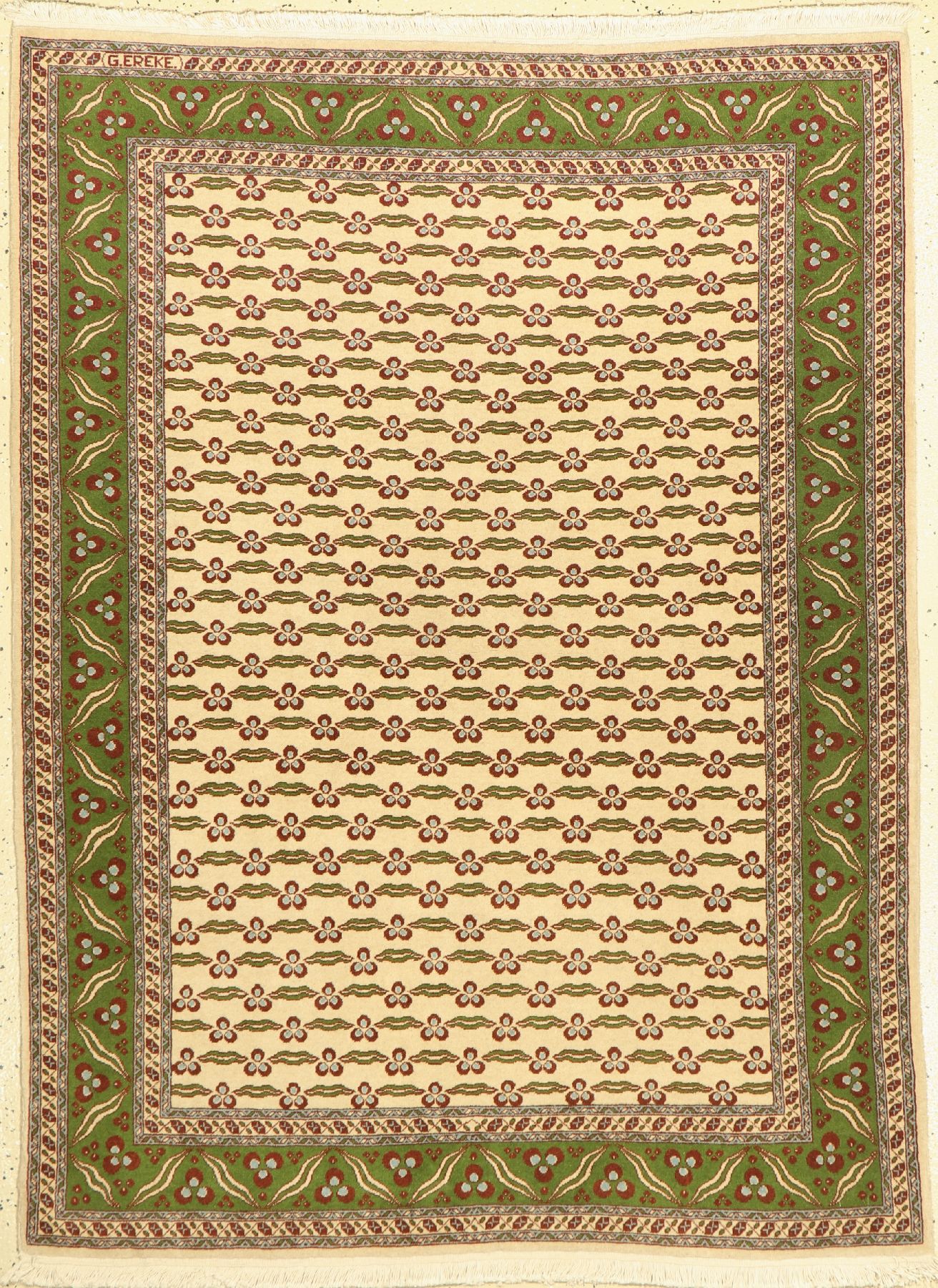 Hereke fein Signiert, Türkei, ca. 50 Jahre,Korkwolle, ca. 160 x 118 cm, EHZ: 2, (Chintamani Muster)