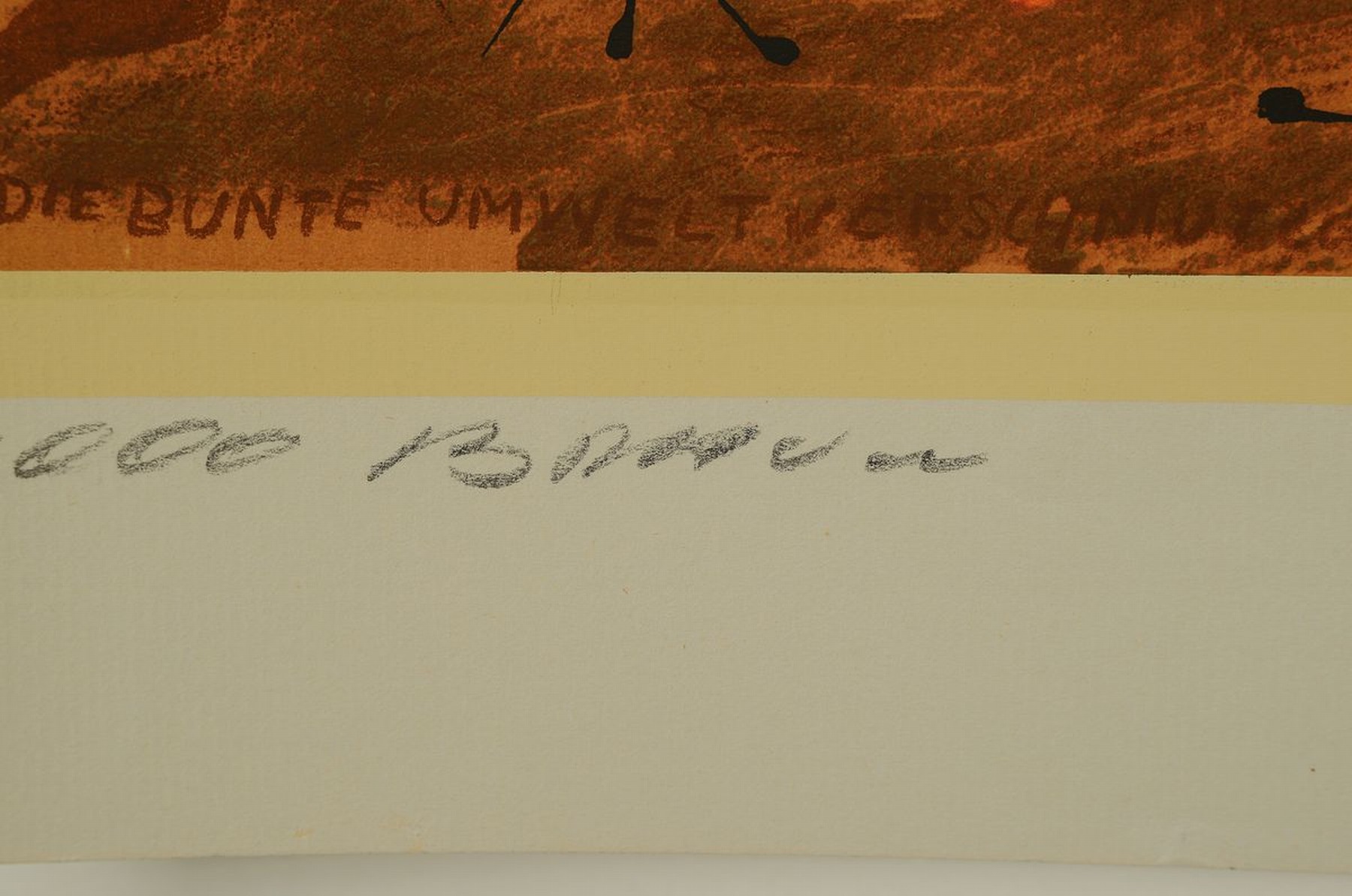 Detail c: Erich Brauer, 1914-1989, Farbsiebdruck, sign., num. 397/1000, ca. 59,5x77 cm, l. knicken