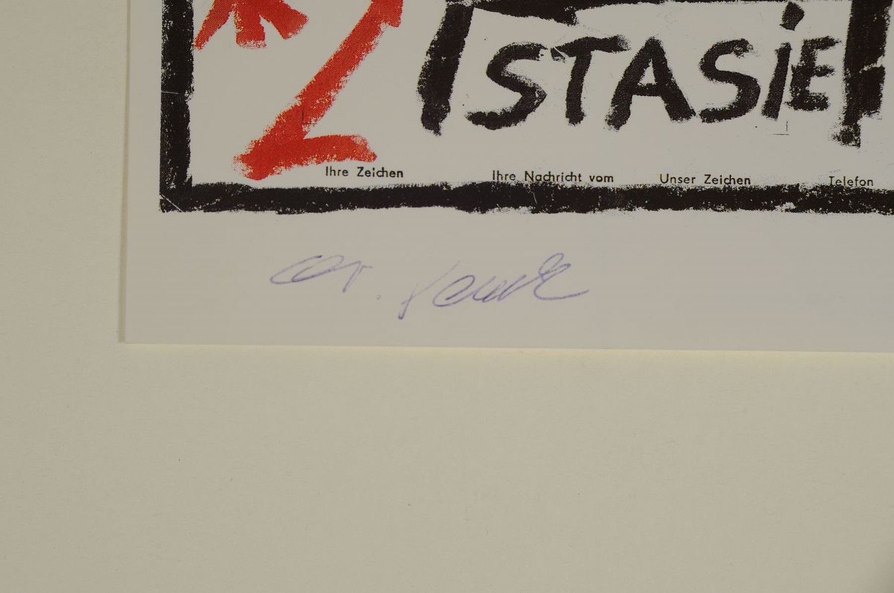 Detail a: AR. Penck, 1939-2017, Postkarte, sign., ca. 10x14 cm