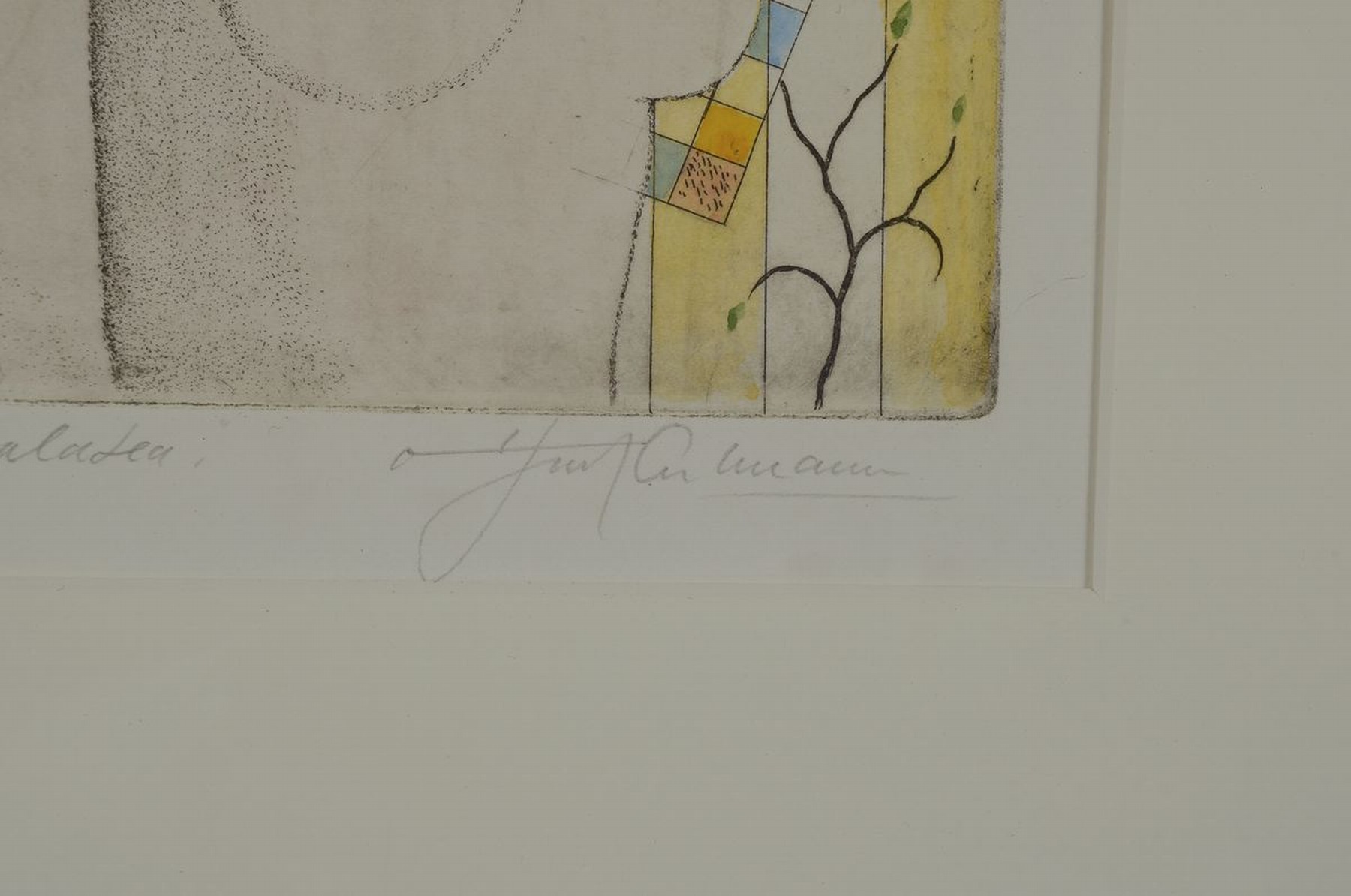 Detail a: Otfried culmann , geb. 1949, "galatea" Radierung, sign., num. 13/60, unter Glas gerahmt, Platte ca. 17x13 cm, gesamt ca. 52x41 cm