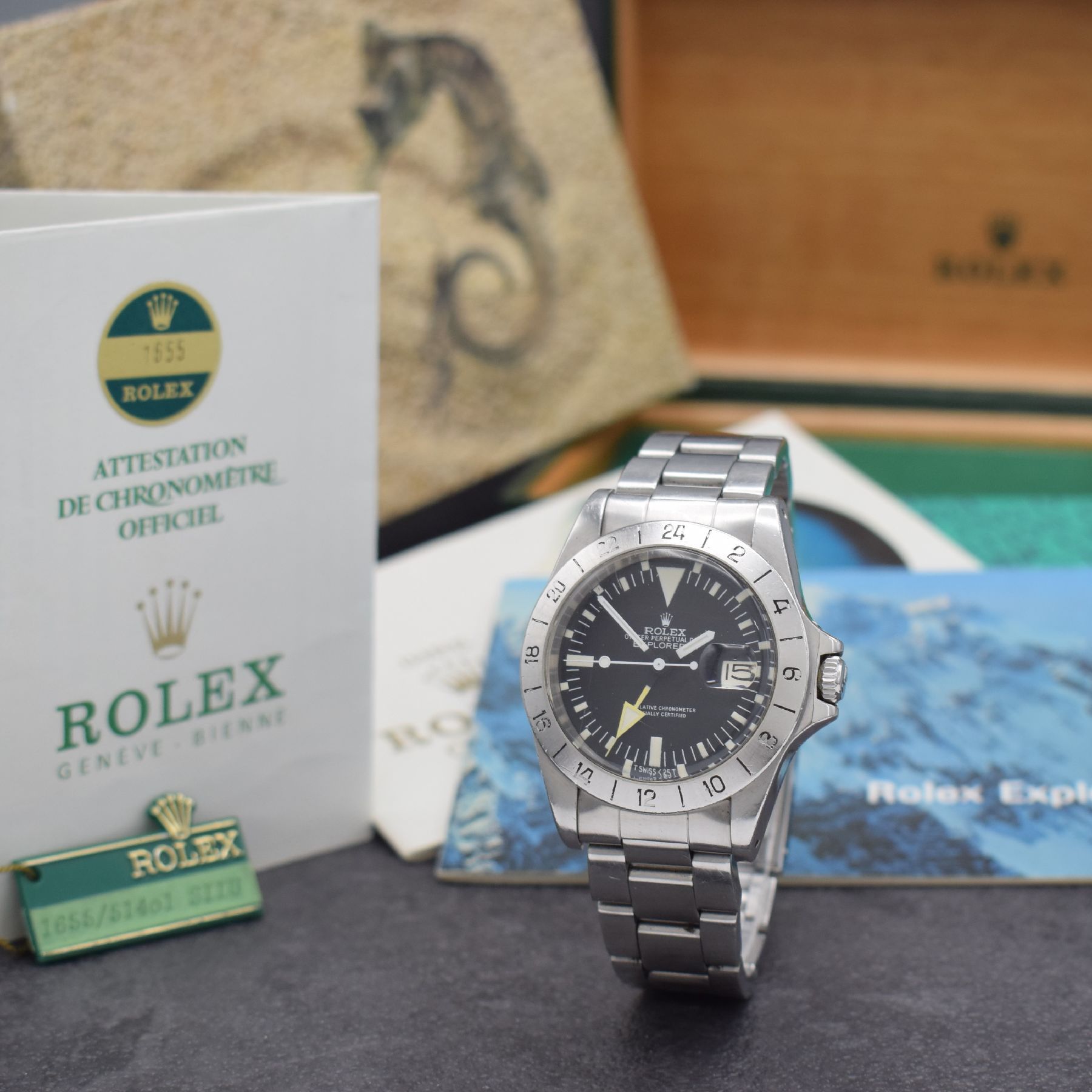 ROLEX Herrenarmbanduhr Oyster Perpetual Date Explorer II sog. "Steve McQueen" aus Erstbesitz mit original Etui, Bedienungsanleitung, Box ...