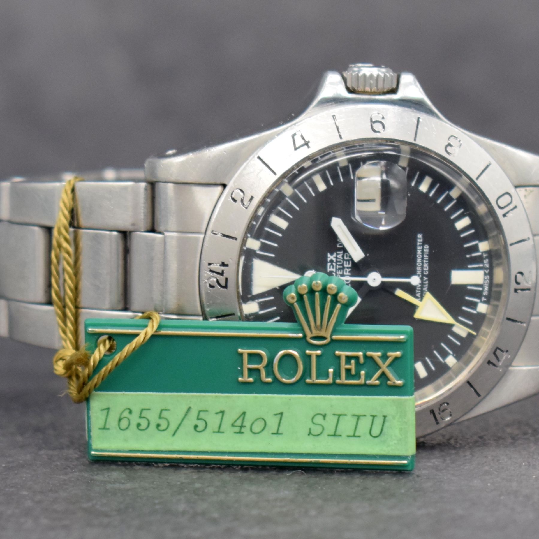 Detail e: ROLEX Herrenarmbanduhr Oyster Perpetual Date Explorer II sog. "Steve McQueen" aus Erstbesitz mit original Etui, Bedienungsanleitung, Box ...