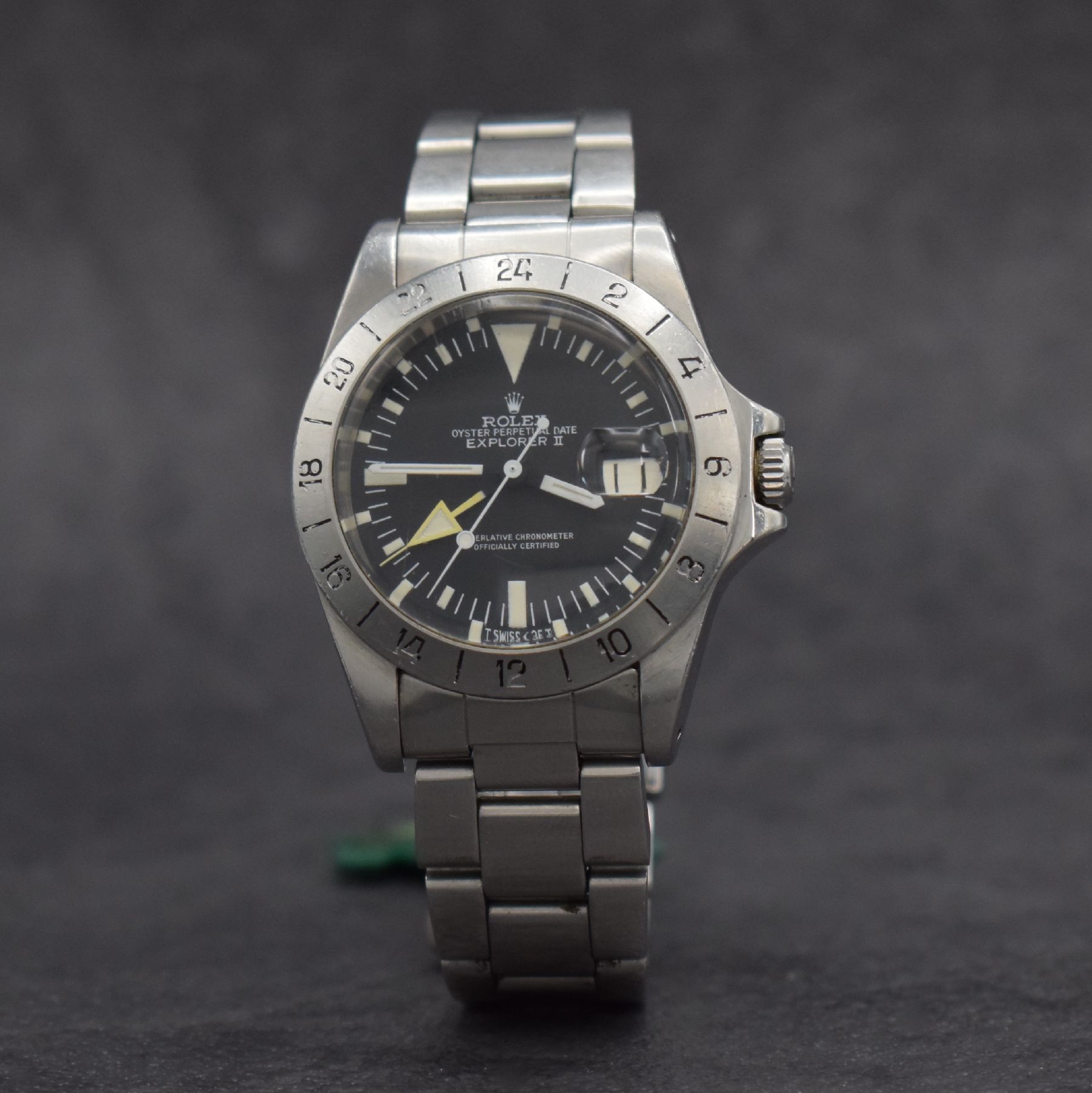 Detail f: ROLEX Herrenarmbanduhr Oyster Perpetual Date Explorer II sog. "Steve McQueen" aus Erstbesitz mit original Etui, Bedienungsanleitung, Box ...