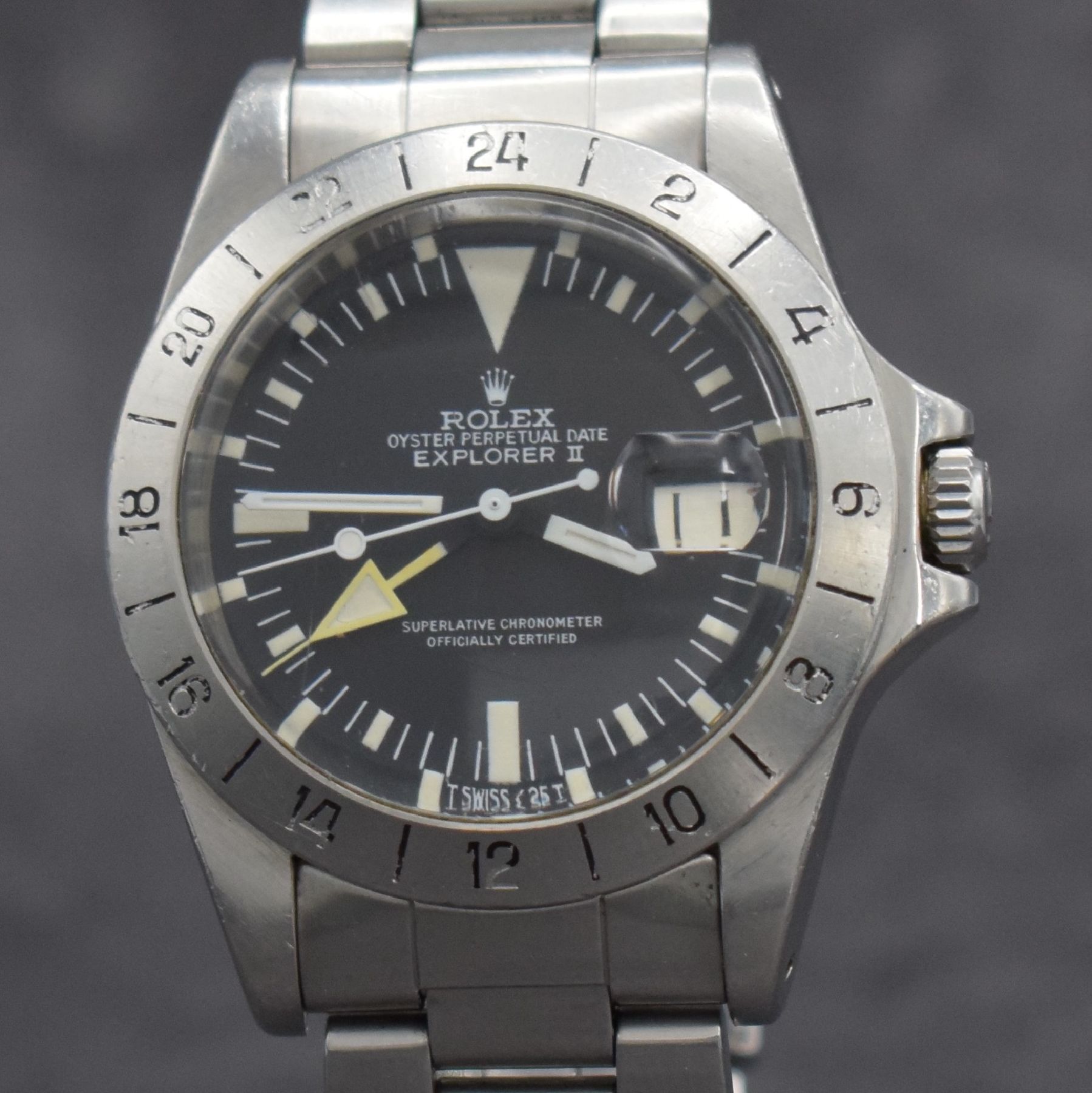 Detail g: ROLEX Herrenarmbanduhr Oyster Perpetual Date Explorer II sog. "Steve McQueen" aus Erstbesitz mit original Etui, Bedienungsanleitung, Box ...