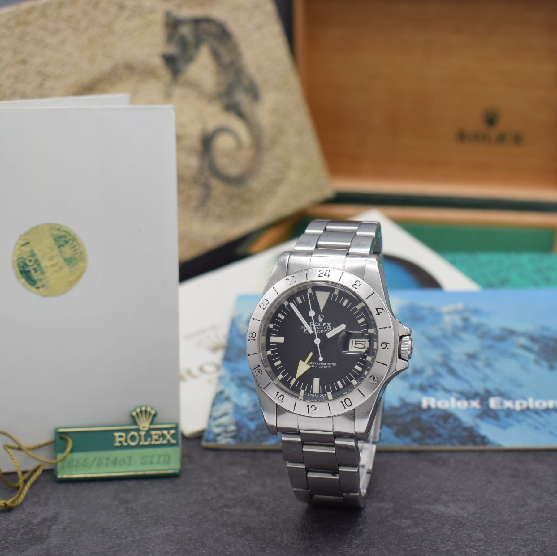 Detail r: ROLEX Herrenarmbanduhr Oyster Perpetual Date Explorer II sog. "Steve McQueen" aus Erstbesitz mit original Etui, Bedienungsanleitung, Box ...