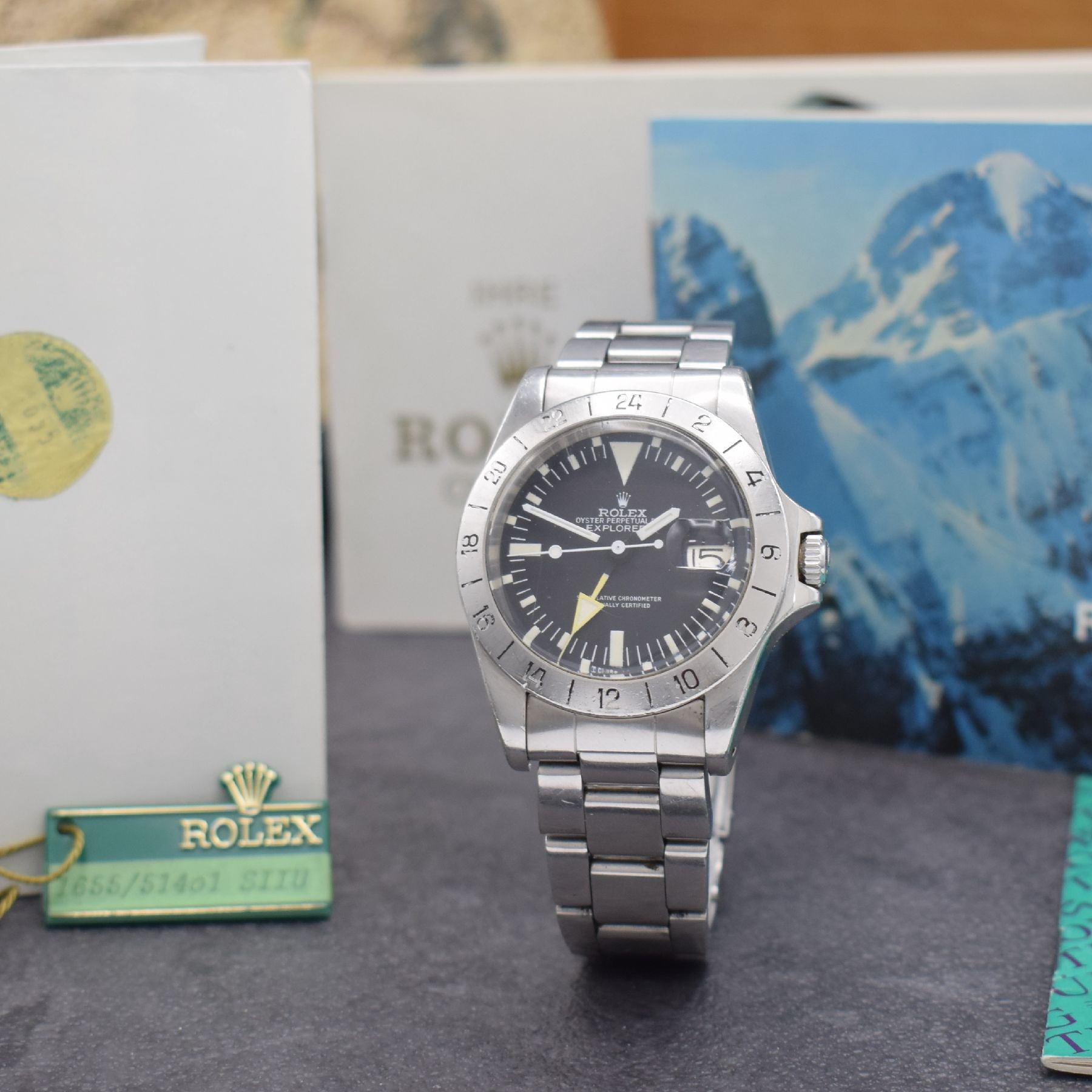 Detail s: ROLEX Herrenarmbanduhr Oyster Perpetual Date Explorer II sog. "Steve McQueen" aus Erstbesitz mit original Etui, Bedienungsanleitung, Box ...