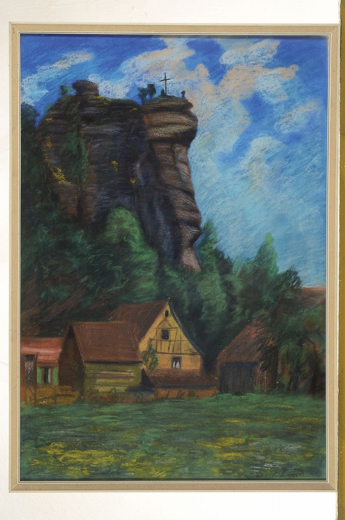 Detail k: Franz Lind, Freinsheimer Künstler, geb. um 1900, hauptsächlich als Bildhauer bekannt, hat jedoch auch Gemälde bzw. Zeichnungen angefertigt, hier: ...
