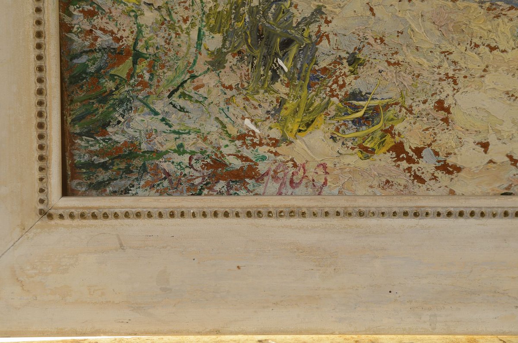 Detail a: Alexander von Szpinger, 1889 Weimar- 1969 ebenda, Studium am Bauhaus Weimar, Meisterschüler von Henry van der Velde, mit Christian Rohlfs ...