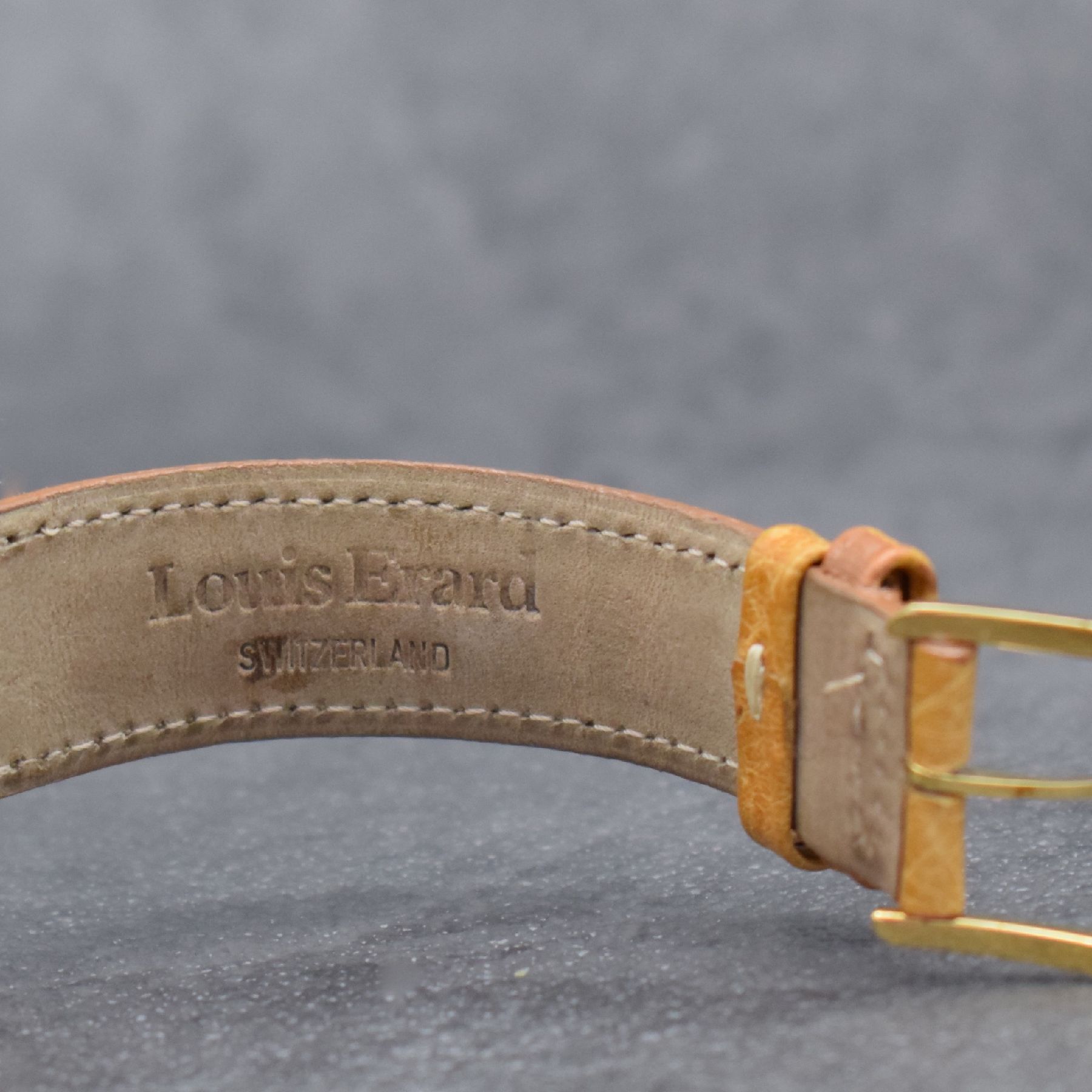 Detail g: LOUIS ERARD Armbanduhr mit Vollkalender inklusive Mondphase, Automatik, Schweiz um 1995, verg. Metallgeh. inkl. orig. Lederband m. orig. Dornschl., ...