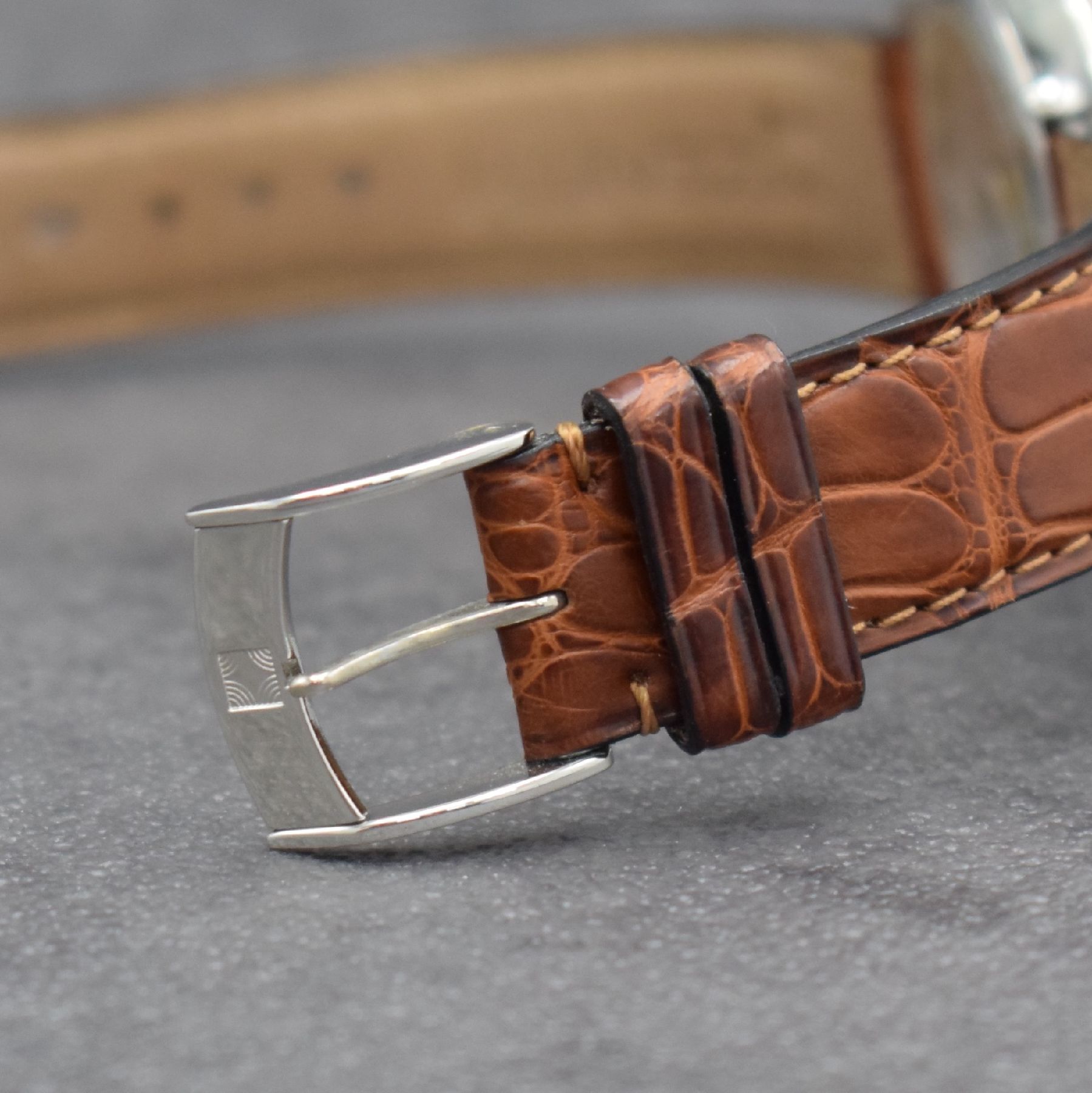 Detail f: ZENITH feine Herrenarmbanduhr Serie Elite, Schweiz um 1996, Ref. 90/010040 670, Automatik, Edelstahlgeh. inkl. orig. Lederband m. orig. Dornschl., ...