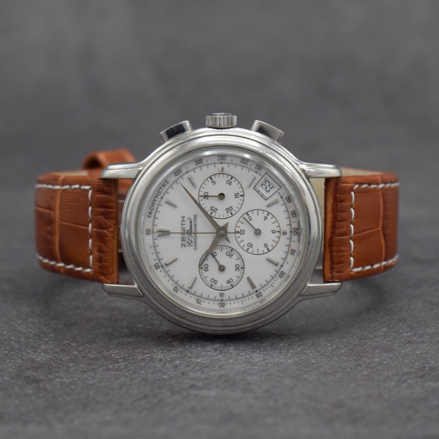 ZENITH El Primero Schaltradchronograph Chronomaster Referenz 14/01.240 400, Automatik, Edelstahlgeh., beids. vergl., Boden 6-fach verschr., ...