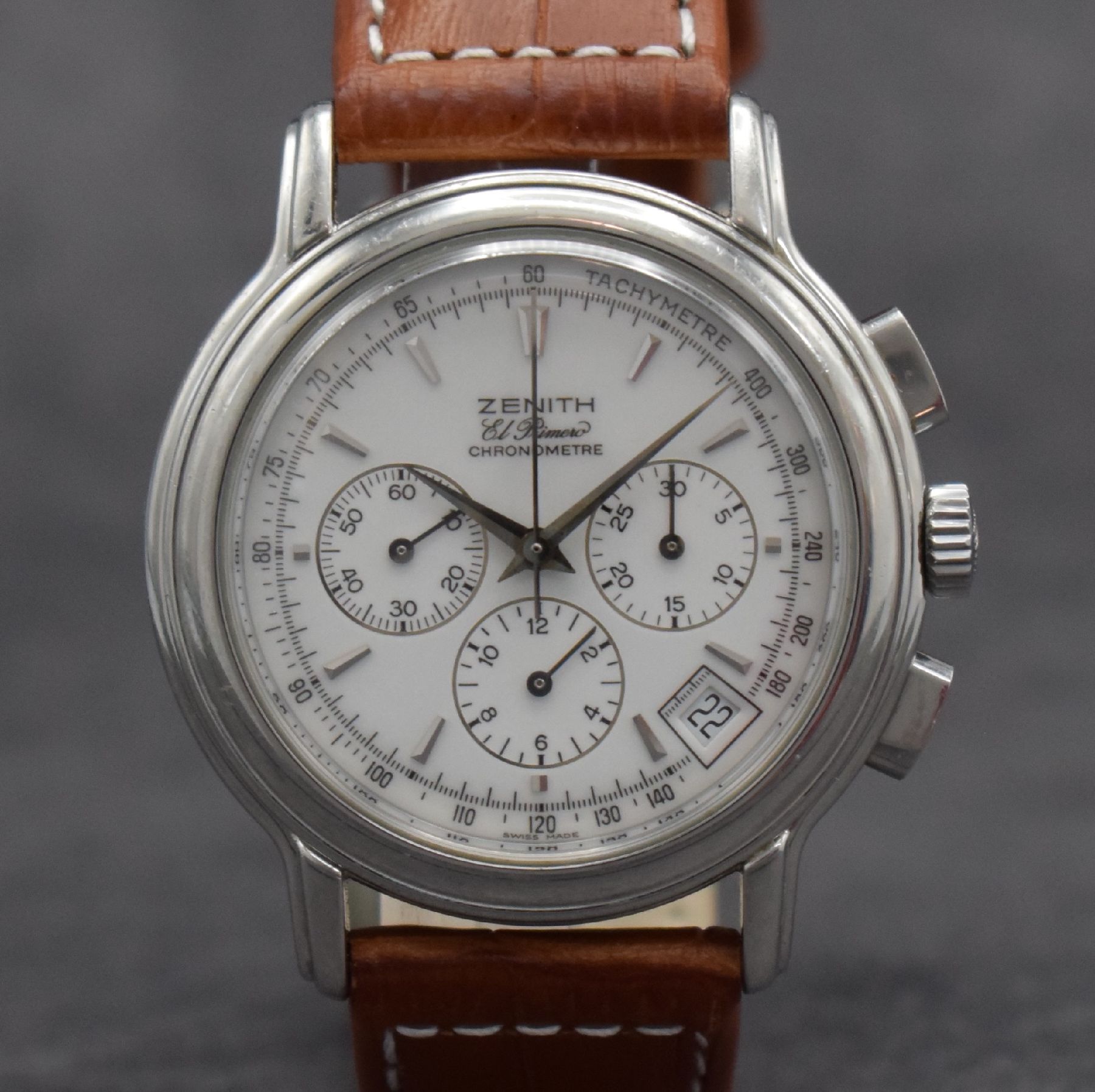 Detail c: ZENITH El Primero Schaltradchronograph Chronomaster Referenz 14/01.240 400, Automatik, Edelstahlgeh., beids. vergl., Boden 6-fach verschr., ...
