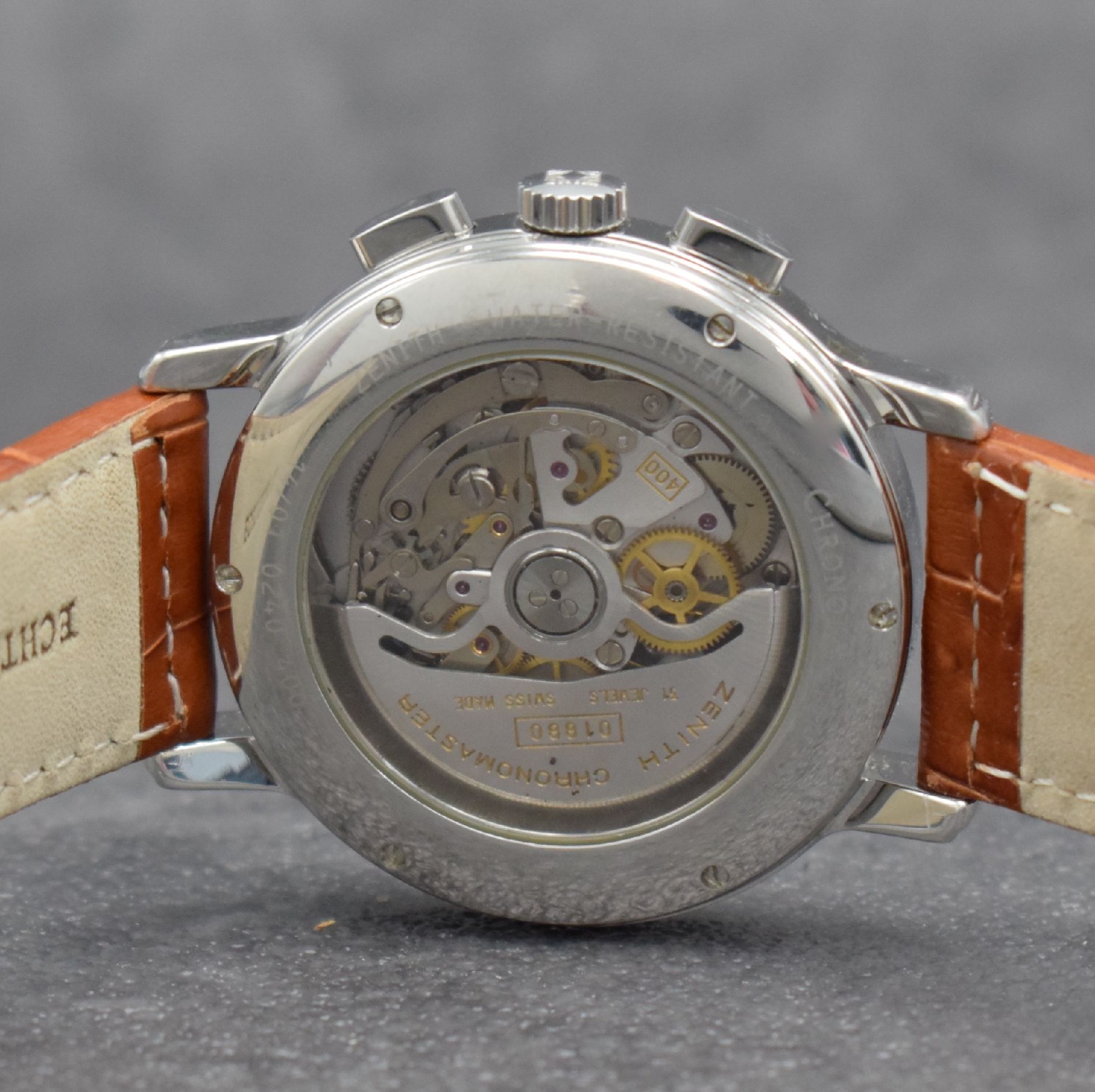 Detail f: ZENITH El Primero Schaltradchronograph Chronomaster Referenz 14/01.240 400, Automatik, Edelstahlgeh., beids. vergl., Boden 6-fach verschr., ...
