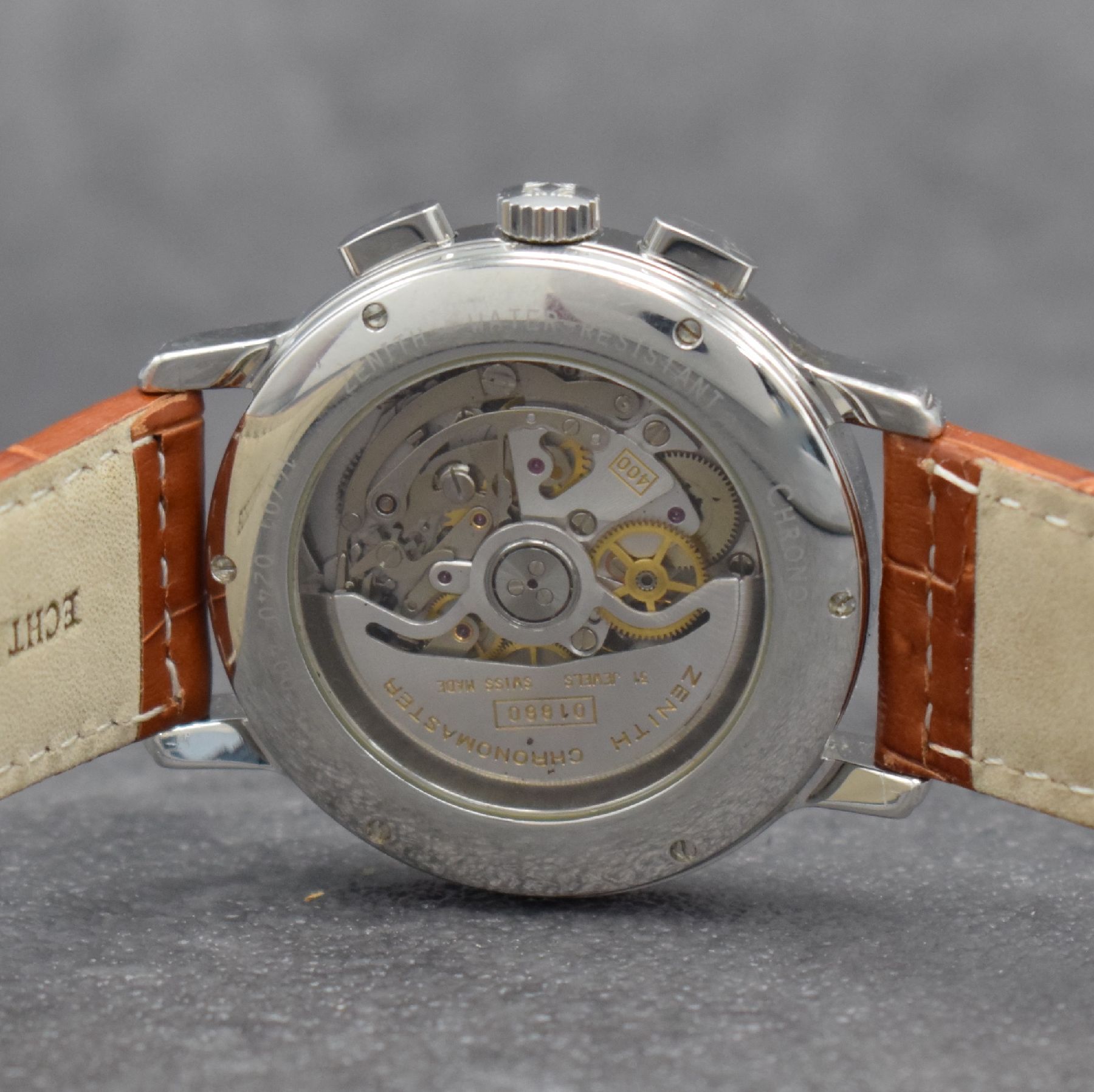 Detail g: ZENITH El Primero Schaltradchronograph Chronomaster Referenz 14/01.240 400, Automatik, Edelstahlgeh., beids. vergl., Boden 6-fach verschr., ...