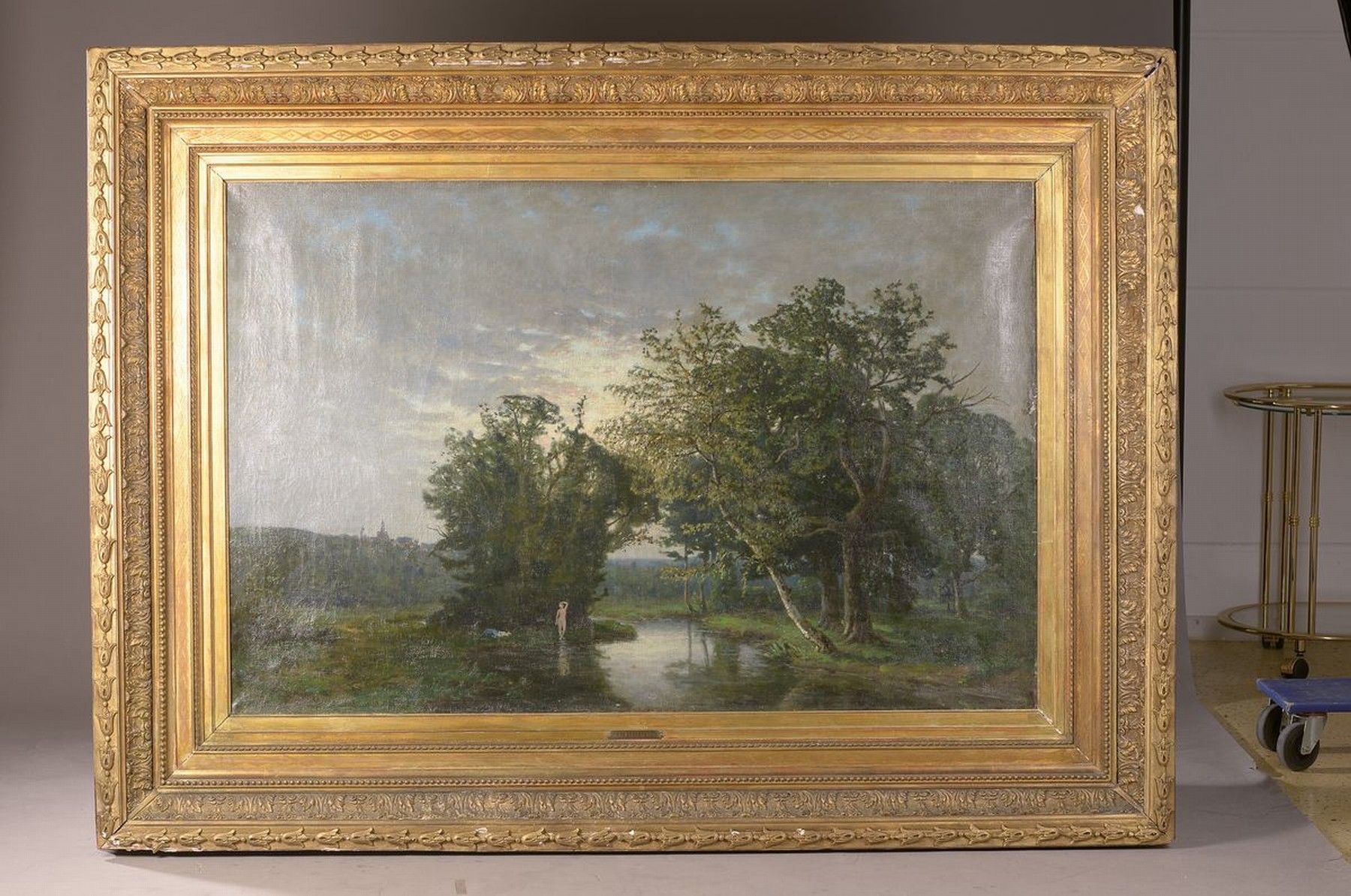 Detail k: Desiré Duboys, 1817 Fleurbaix/Pas-de Calais - 1889, Schule von Barbizon, eigenständiges Oevres im Kontext von Arras und Fontainebleau, hier: ...