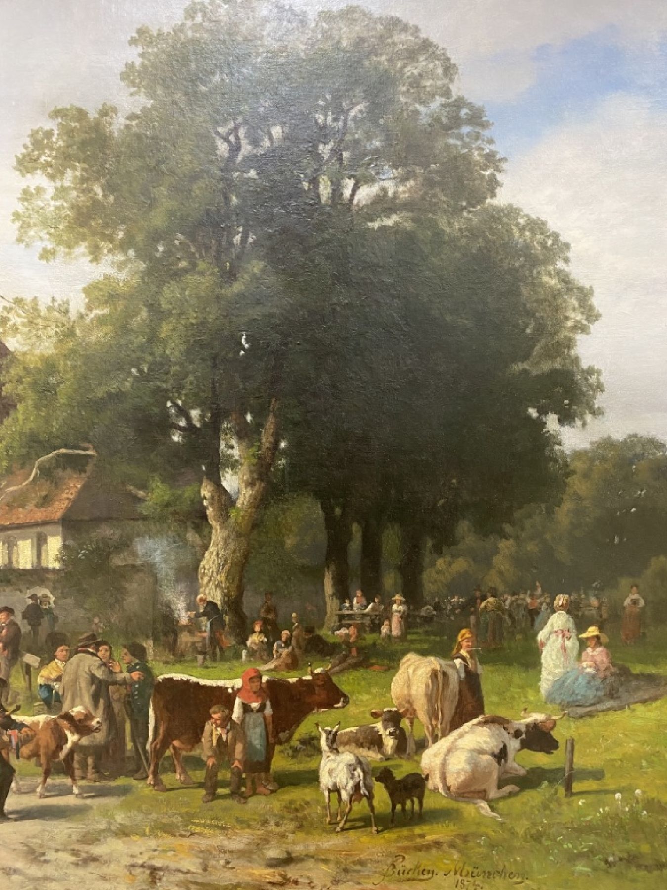 Detail d: Peter Bücken, 1831 Burtscheid-1915 Aachen, Studium an der Akademie Düsseldorf bei Schirmer und Lessing, sowie bei Verboeckhoven in Brüssel, ...