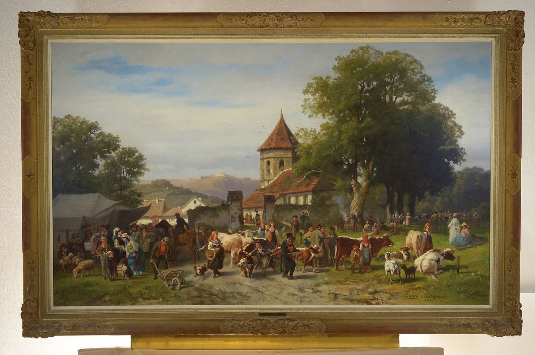 Detail k: Peter Bücken, 1831 Burtscheid-1915 Aachen, Studium an der Akademie Düsseldorf bei Schirmer und Lessing, sowie bei Verboeckhoven in Brüssel, ...
