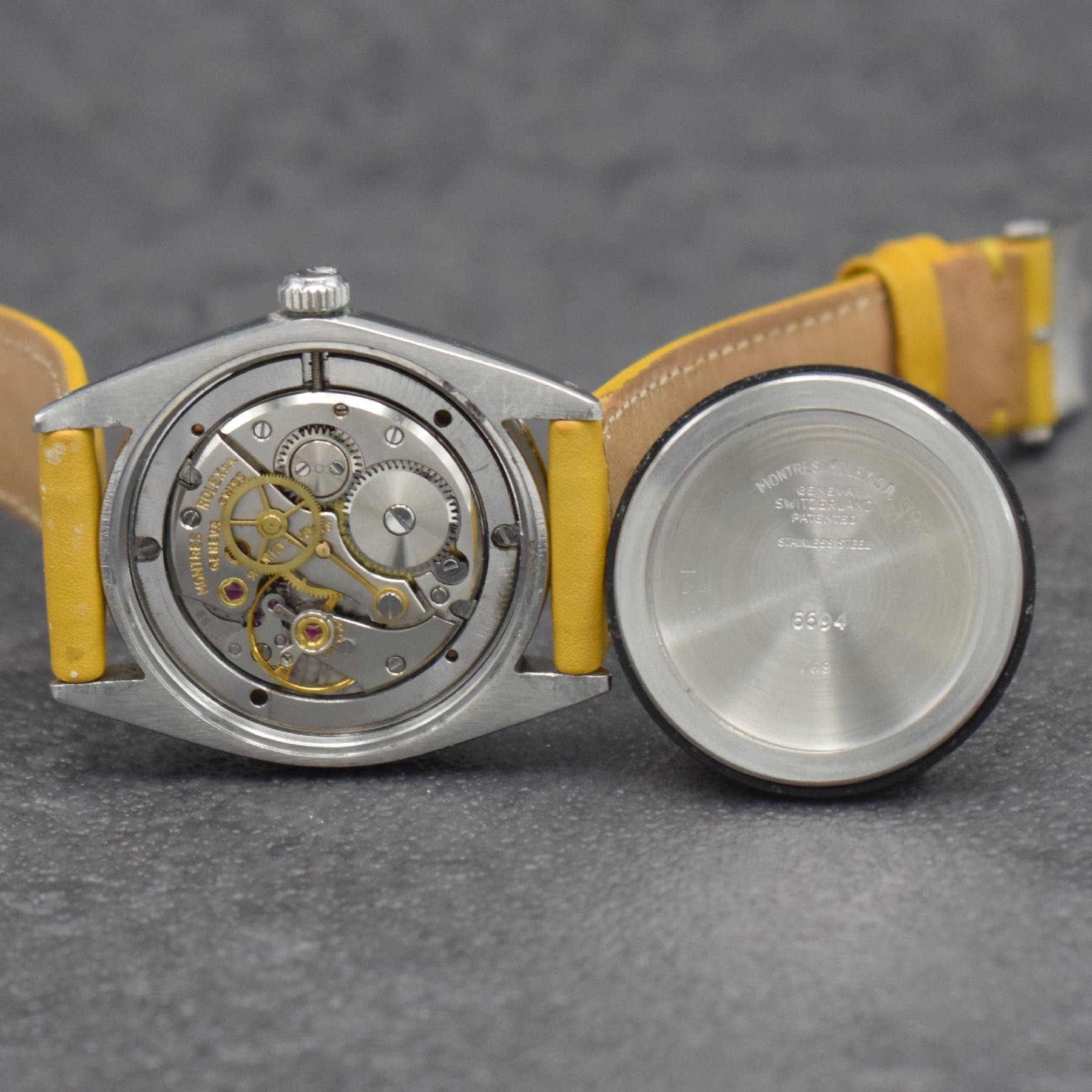 Detail g: ROLEX Oysterdate Precision Herrenarmbanduhr in Stahl Referenz 6694, Handaufzug, Schweiz lt. Bodenstempel 1. Quartal 1969, Boden & Krone verschr., ...