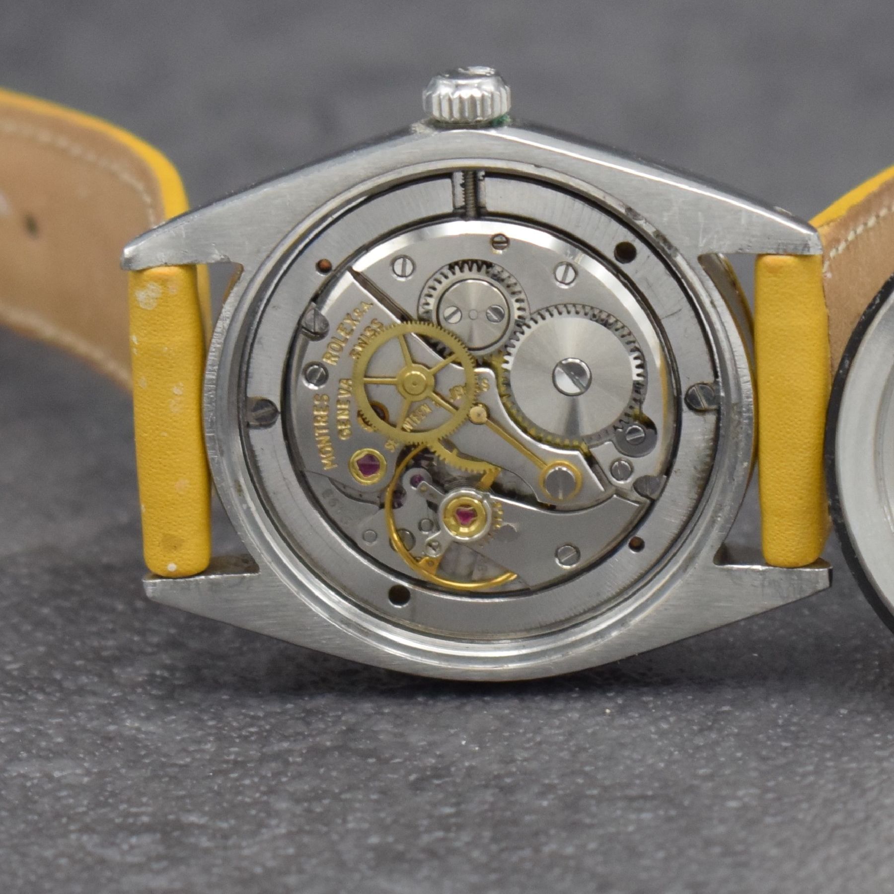 Detail h: ROLEX Oysterdate Precision Herrenarmbanduhr in Stahl Referenz 6694, Handaufzug, Schweiz lt. Bodenstempel 1. Quartal 1969, Boden & Krone verschr., ...