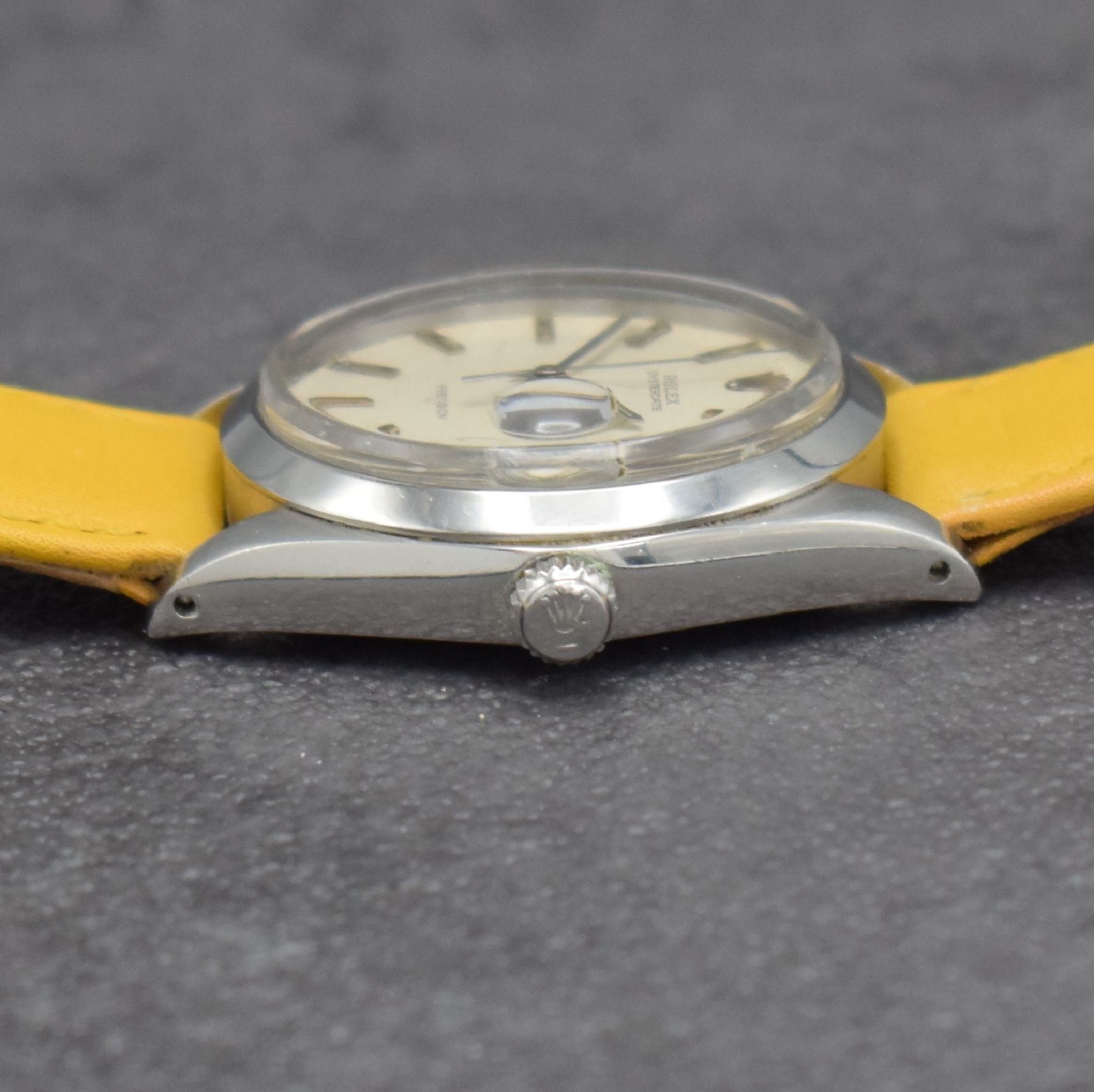 Detail j: ROLEX Oysterdate Precision Herrenarmbanduhr in Stahl Referenz 6694, Handaufzug, Schweiz lt. Bodenstempel 1. Quartal 1969, Boden & Krone verschr., ...