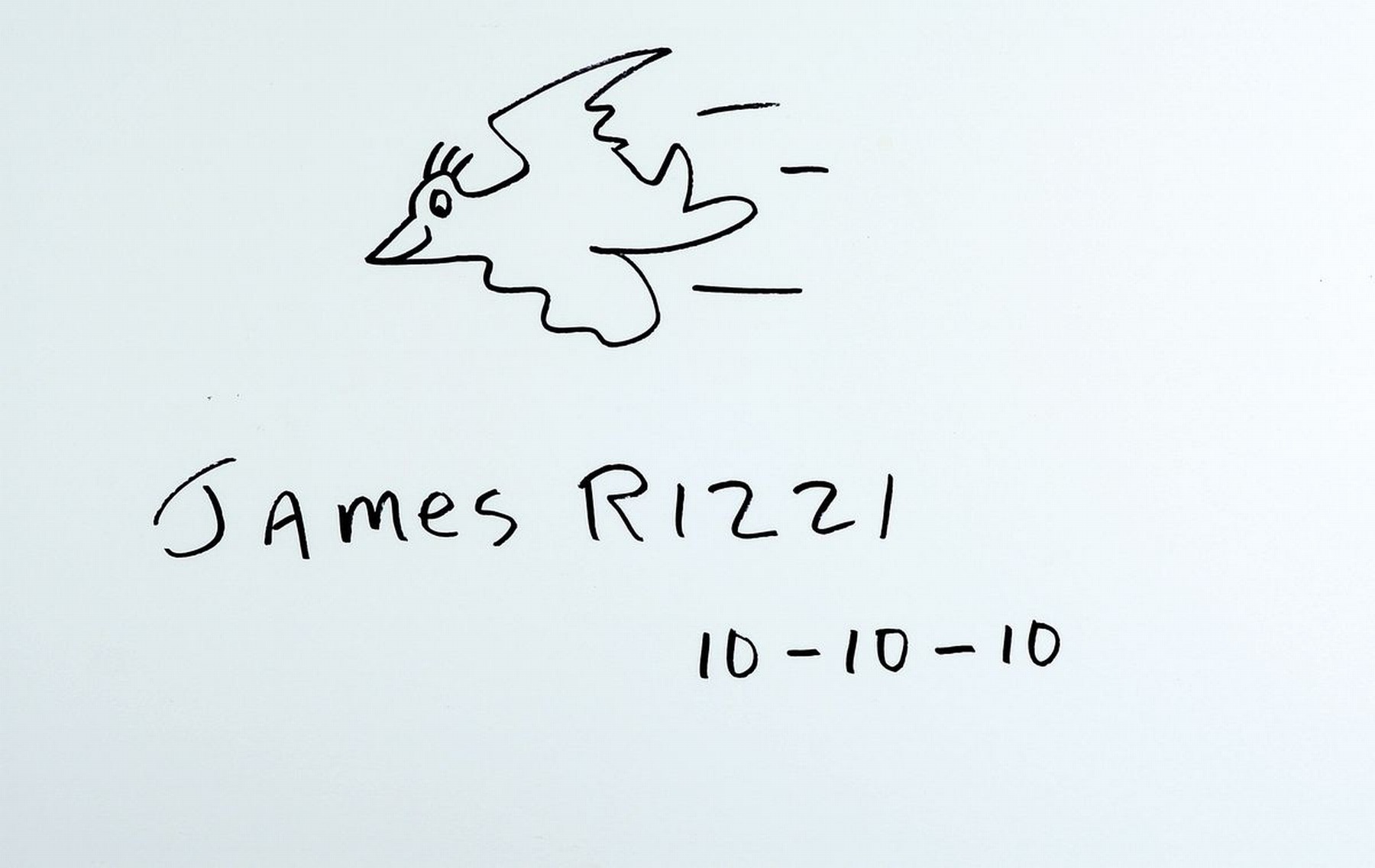 James Rizzi, 1930-2011, "Bird", handsign., dat., unter Glas, ca. 52x73 cm