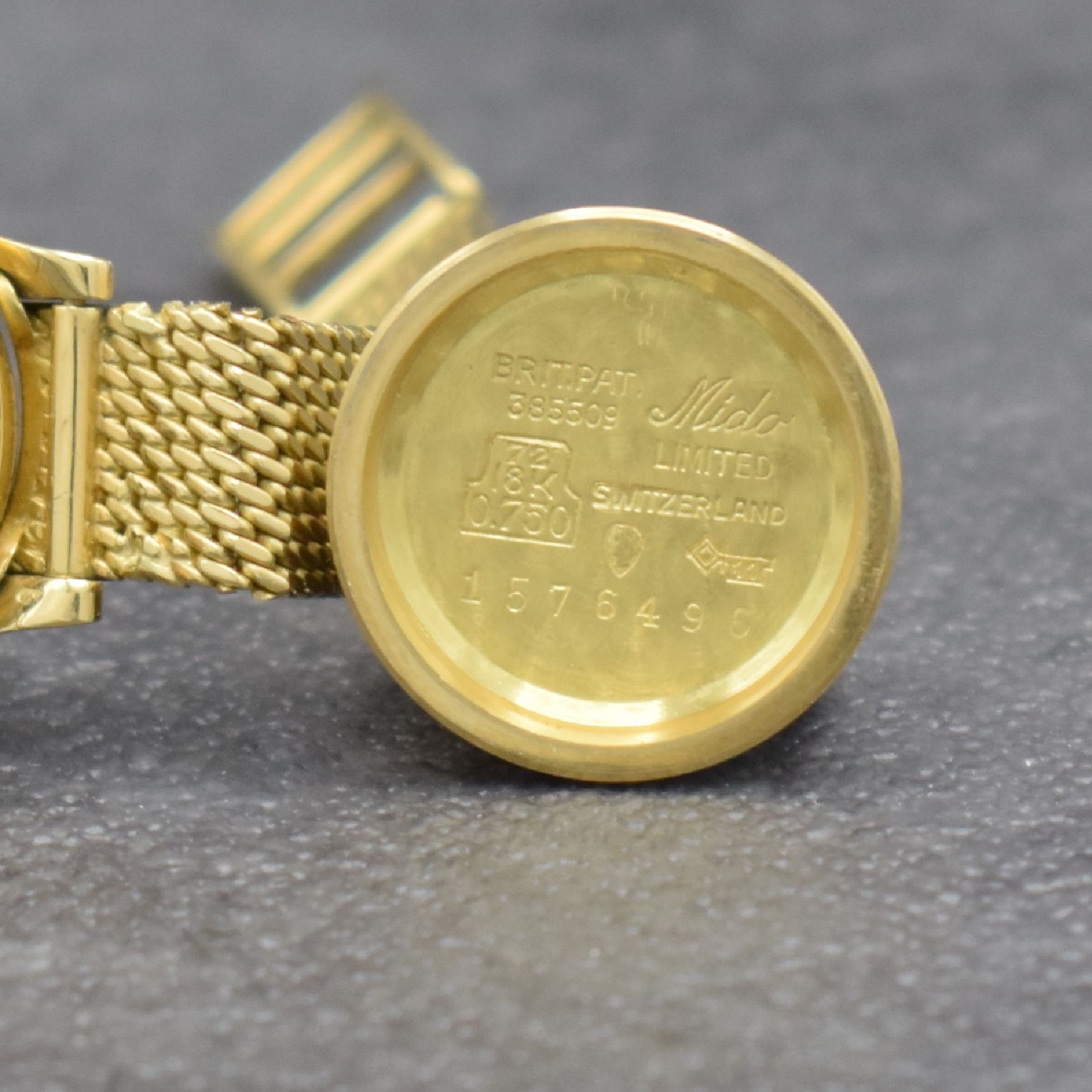 Detail h: MIDO Damenarmbanduhr Serie Multifort in GG 750/000, Automatik, Schweiz um 1955, neutr. Milanaiseband in GG 750/000, Boden verschr., vers. Zifferbl. ...